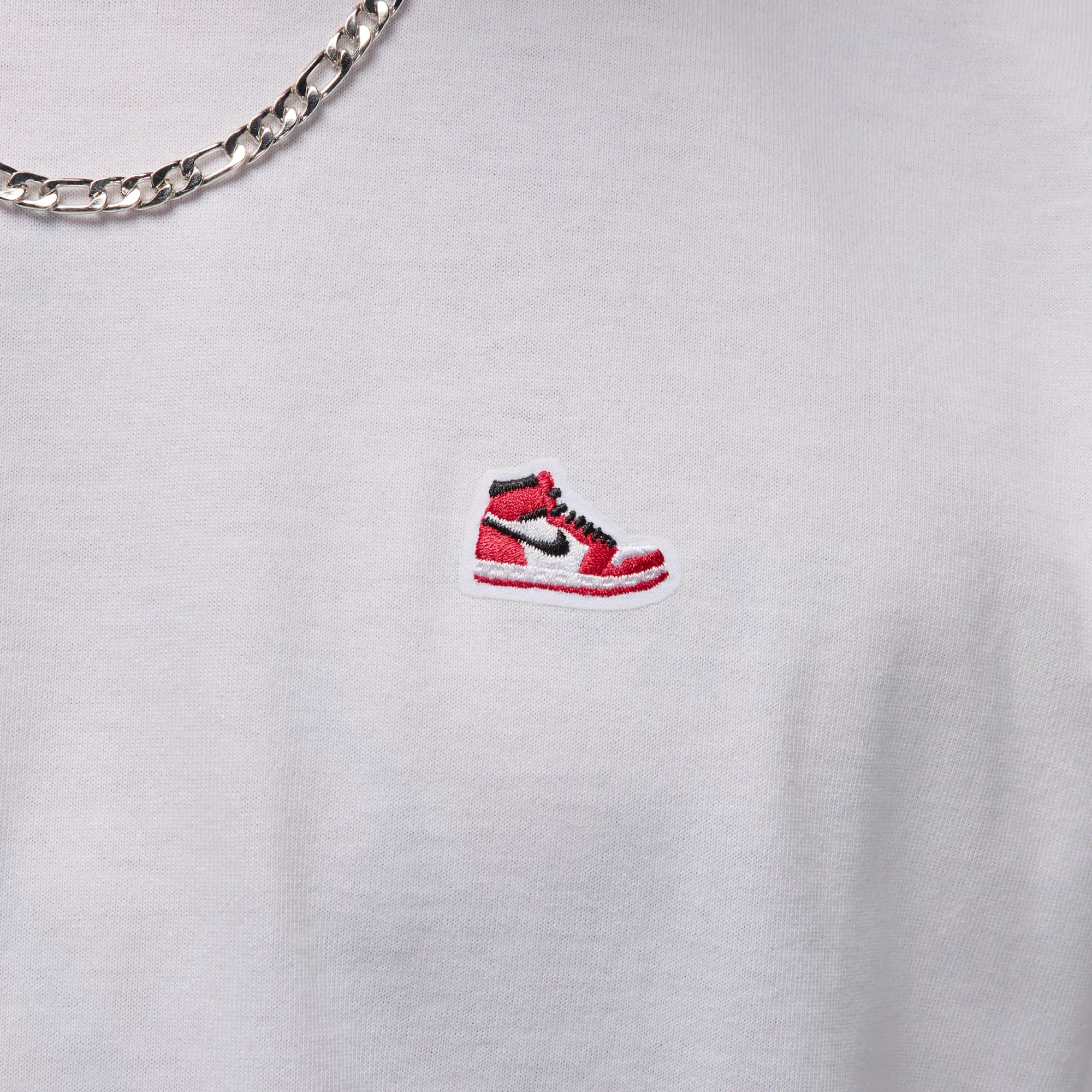 Nike Jordan Brand Men's Sneaker Patch T-Shirt - White - Cotton