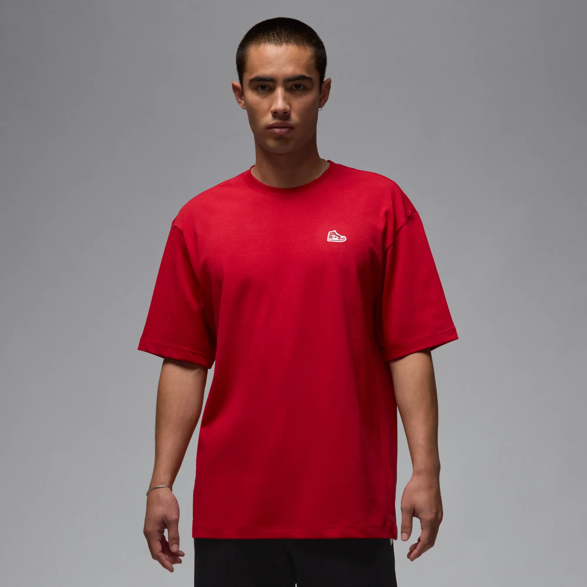 Nike Jordan Jordan Sneaker Patch Men T-Shirts - Red