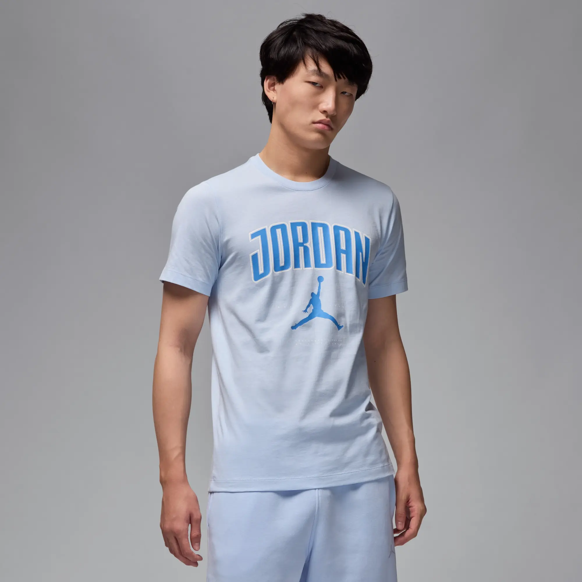 Nike Jordan Men's T-Shirt - Blue - Cotton