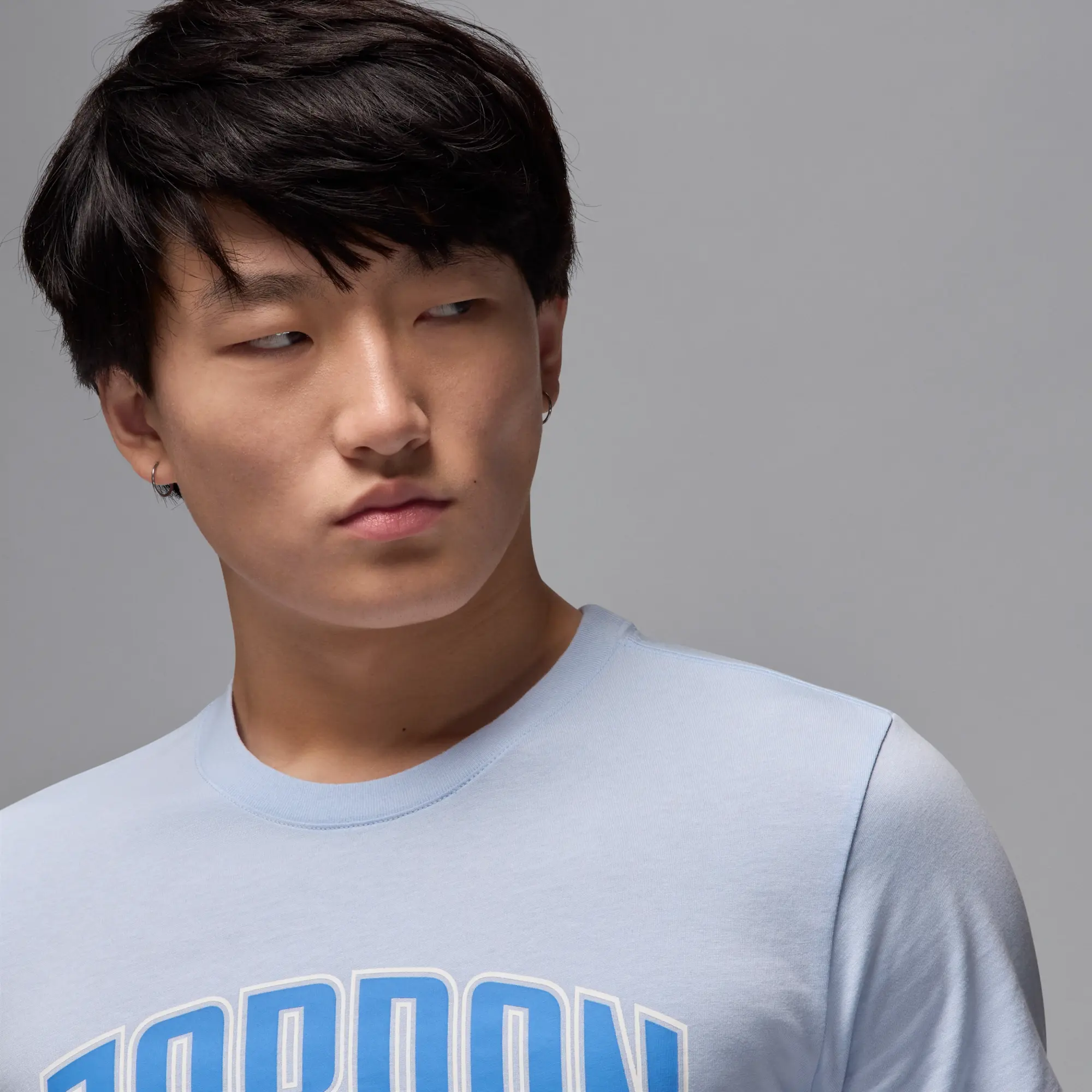 Nike Jordan Men's T-Shirt - Blue - Cotton