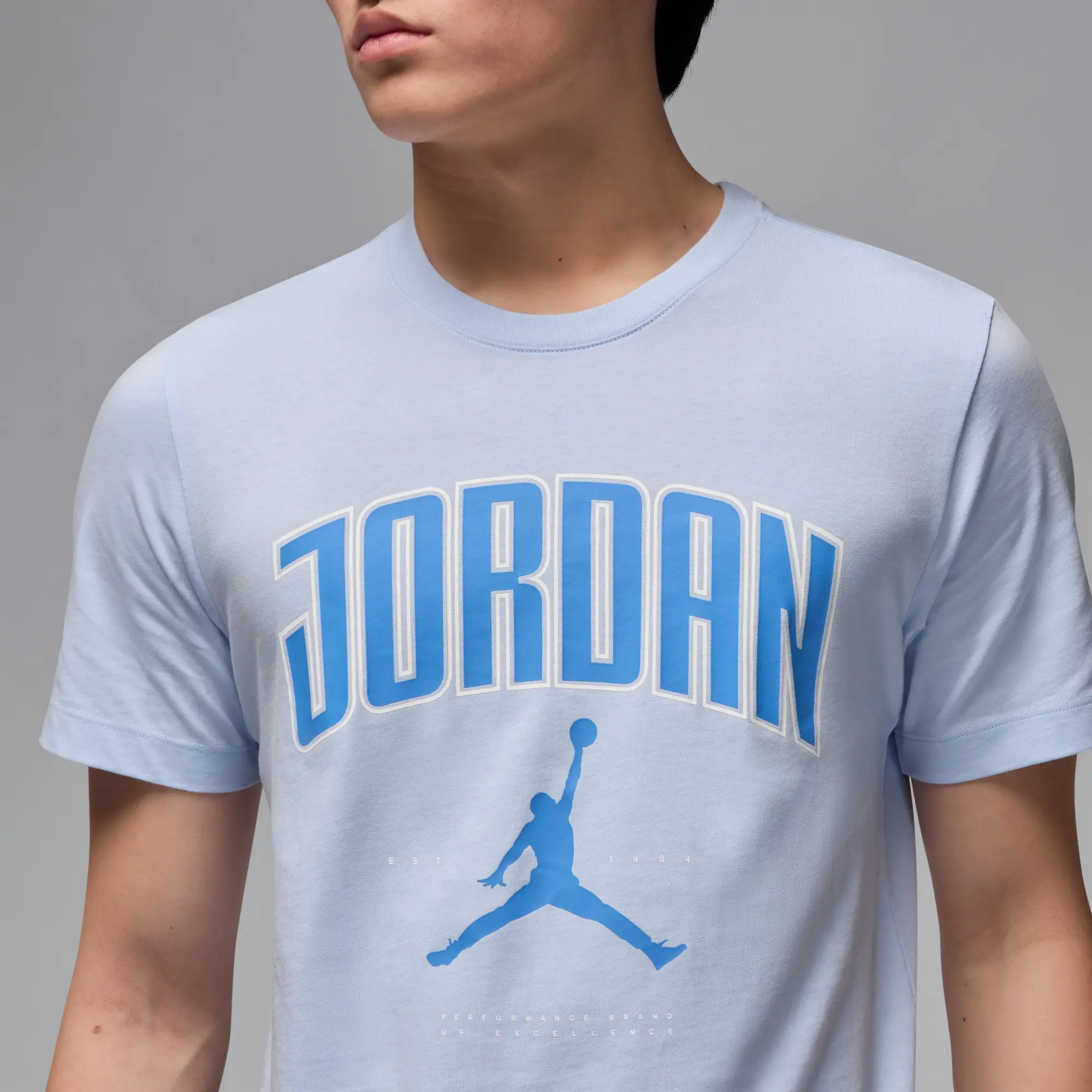 Nike Jordan Men's T-Shirt - Blue - Cotton