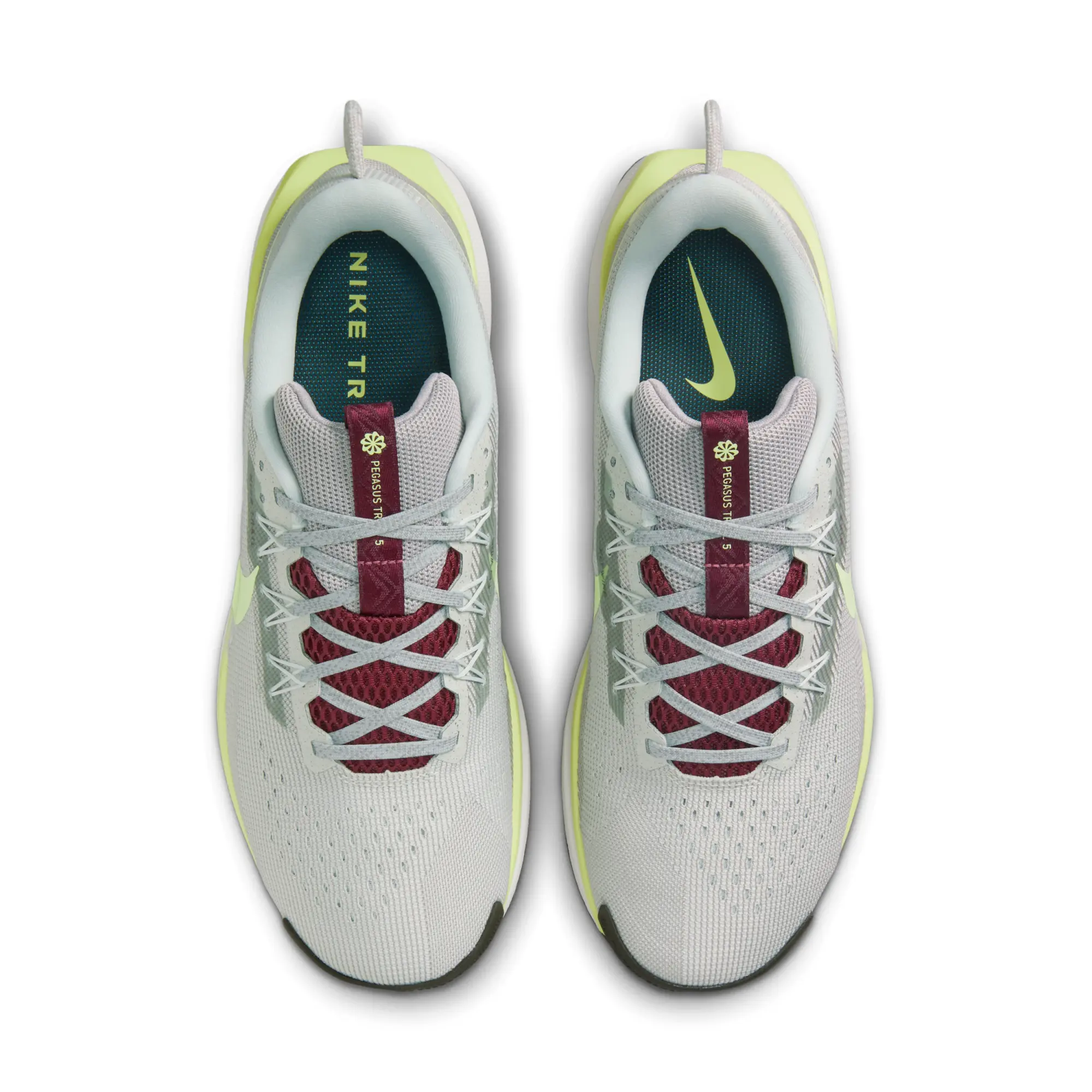 Nike Men's Pegasus Trail 5 Sneaker Silver/Volt/Grey