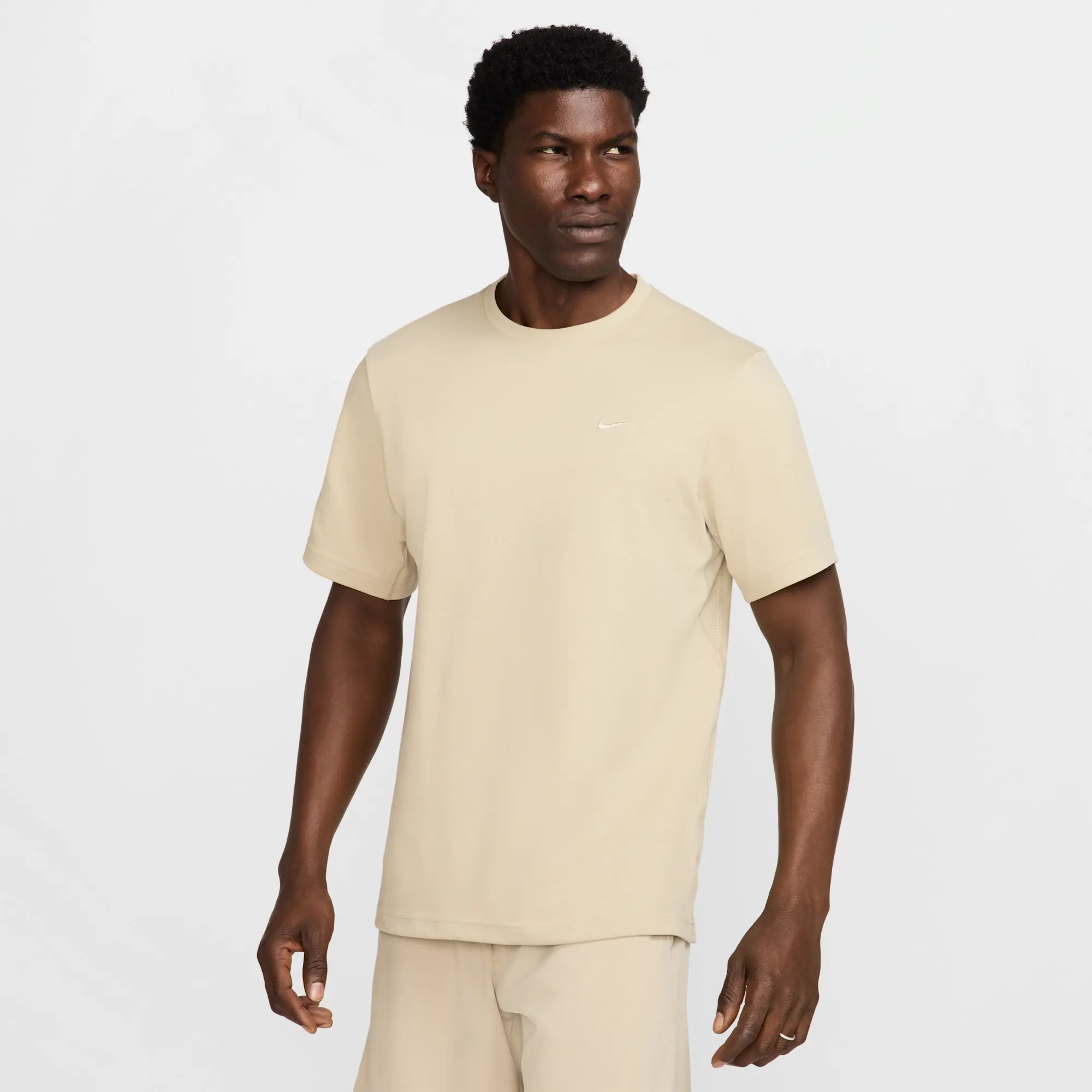 Nike Primary Men's Dri-FIT Short-sleeve Versatile Top - Brown - Cotton/Polyester