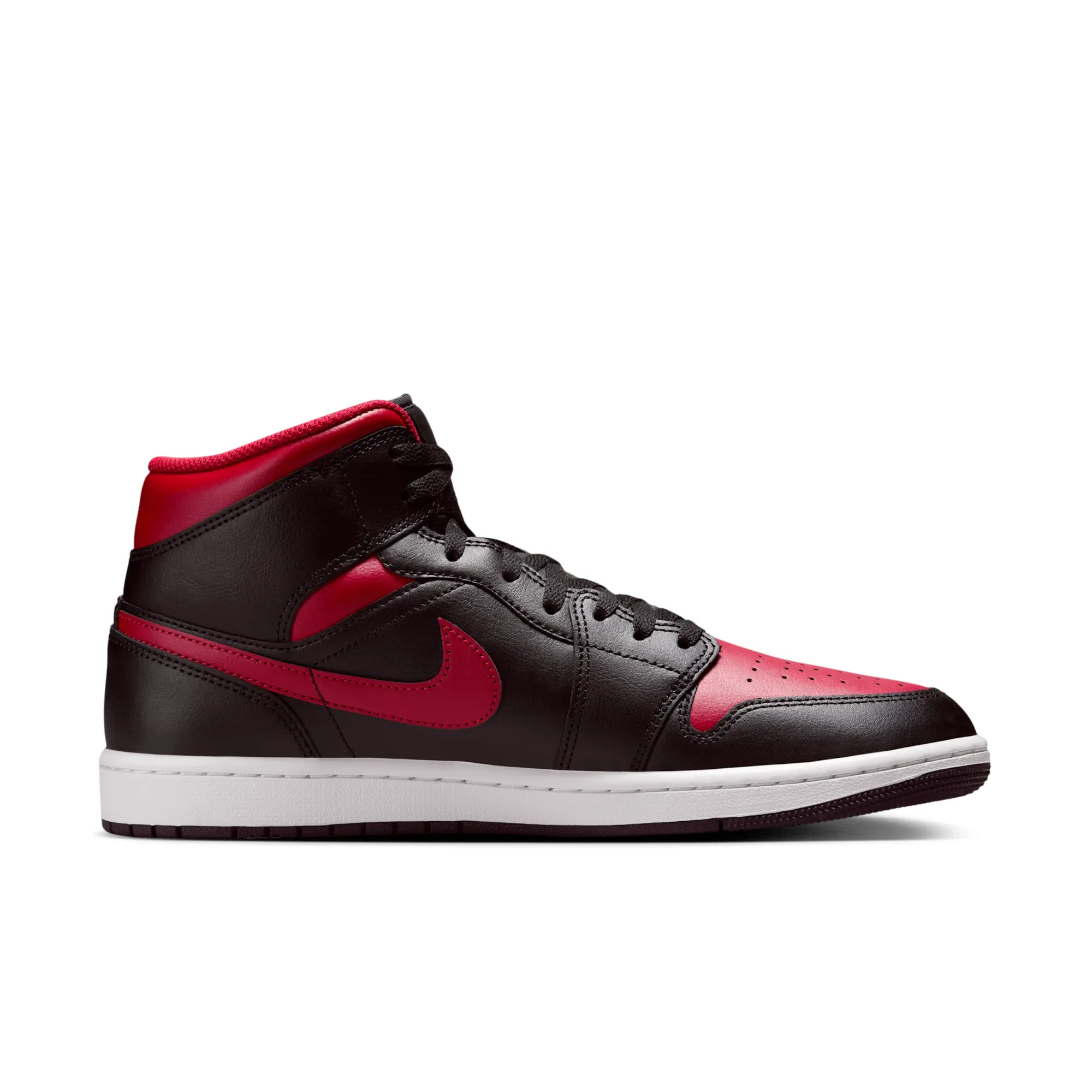 Nike Jordan Sneakers Air Jordan 1 Mid Black/ Varsity Red-Summit White Eur 44