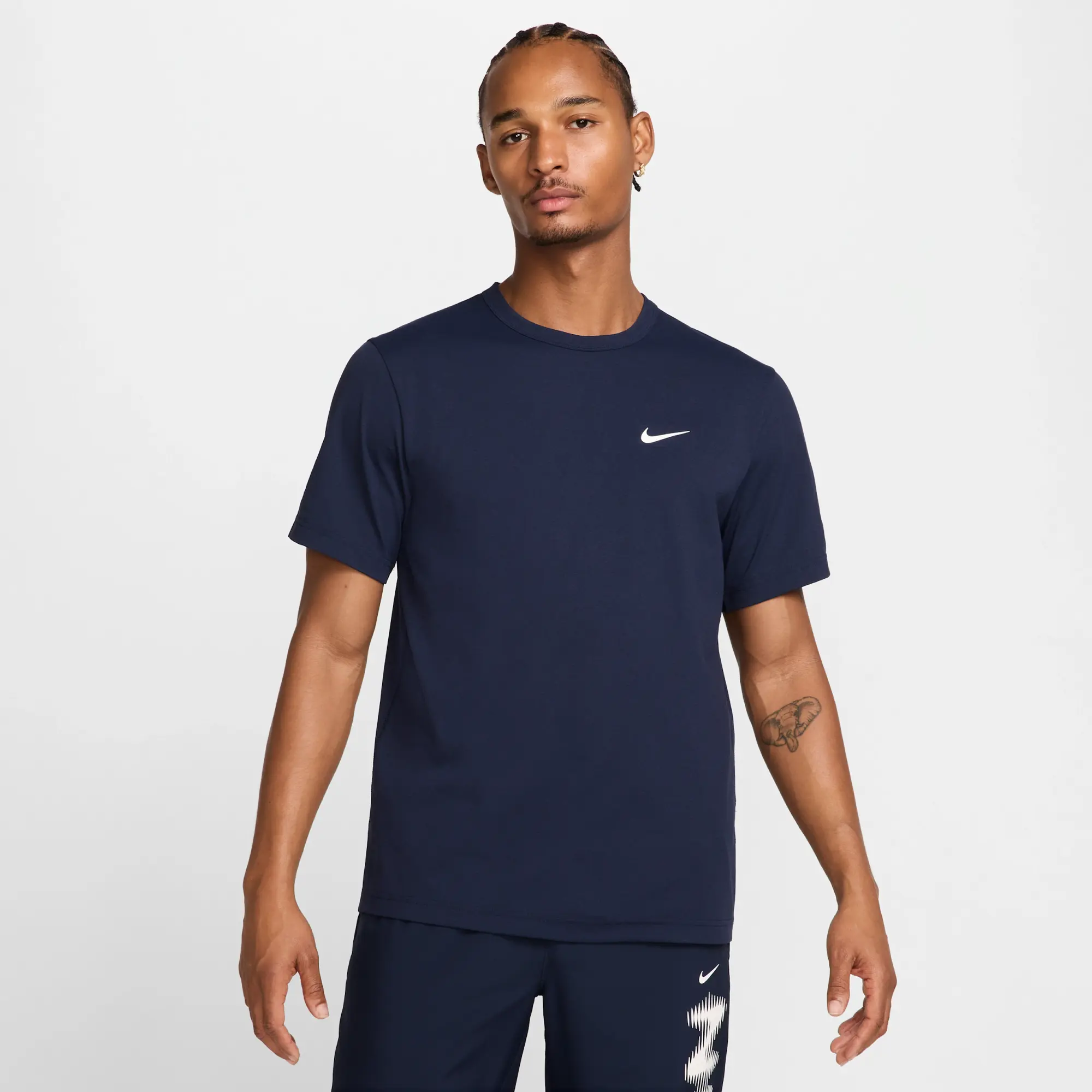 Nike Hyverse Men's Dri-FIT UV Short-sleeve Versatile Top - Blue - Polyester