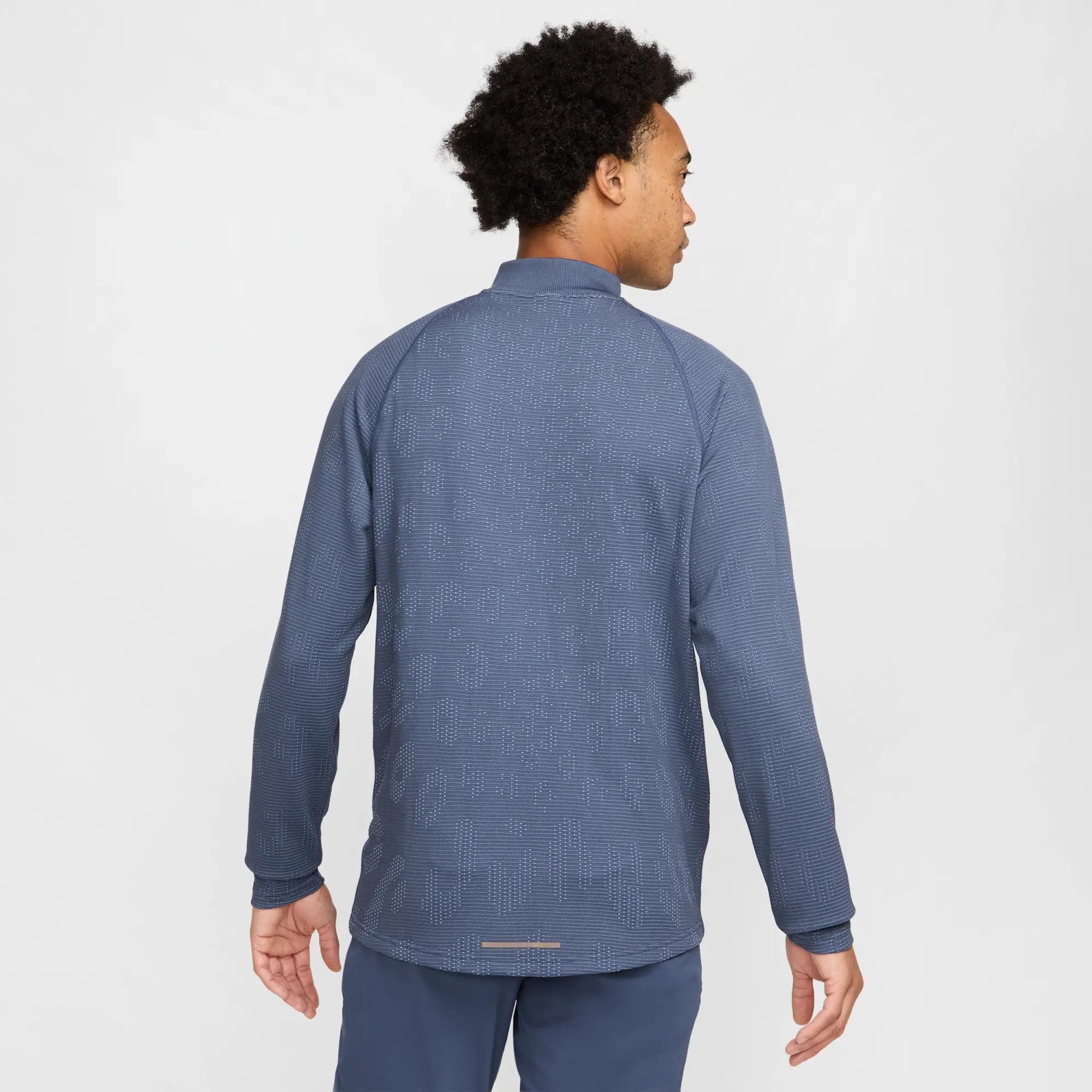 Nike Pinnacle Running Division Men's Water-Repellent 1/2-Zip Running Top - Blue - Polyester
