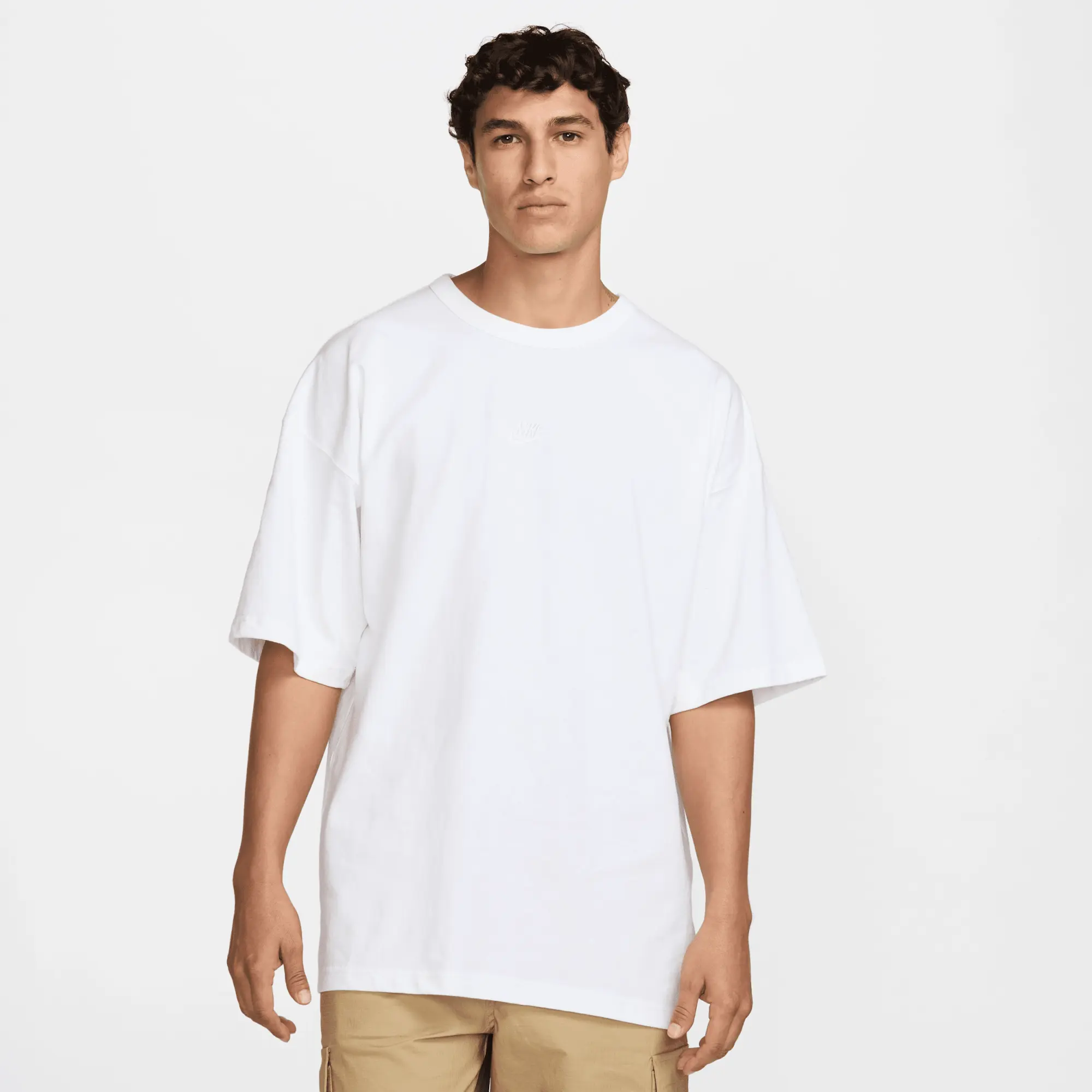 Nike Sportswear Premium Essentials Men's Oversized T-Shirt - White - Cotton