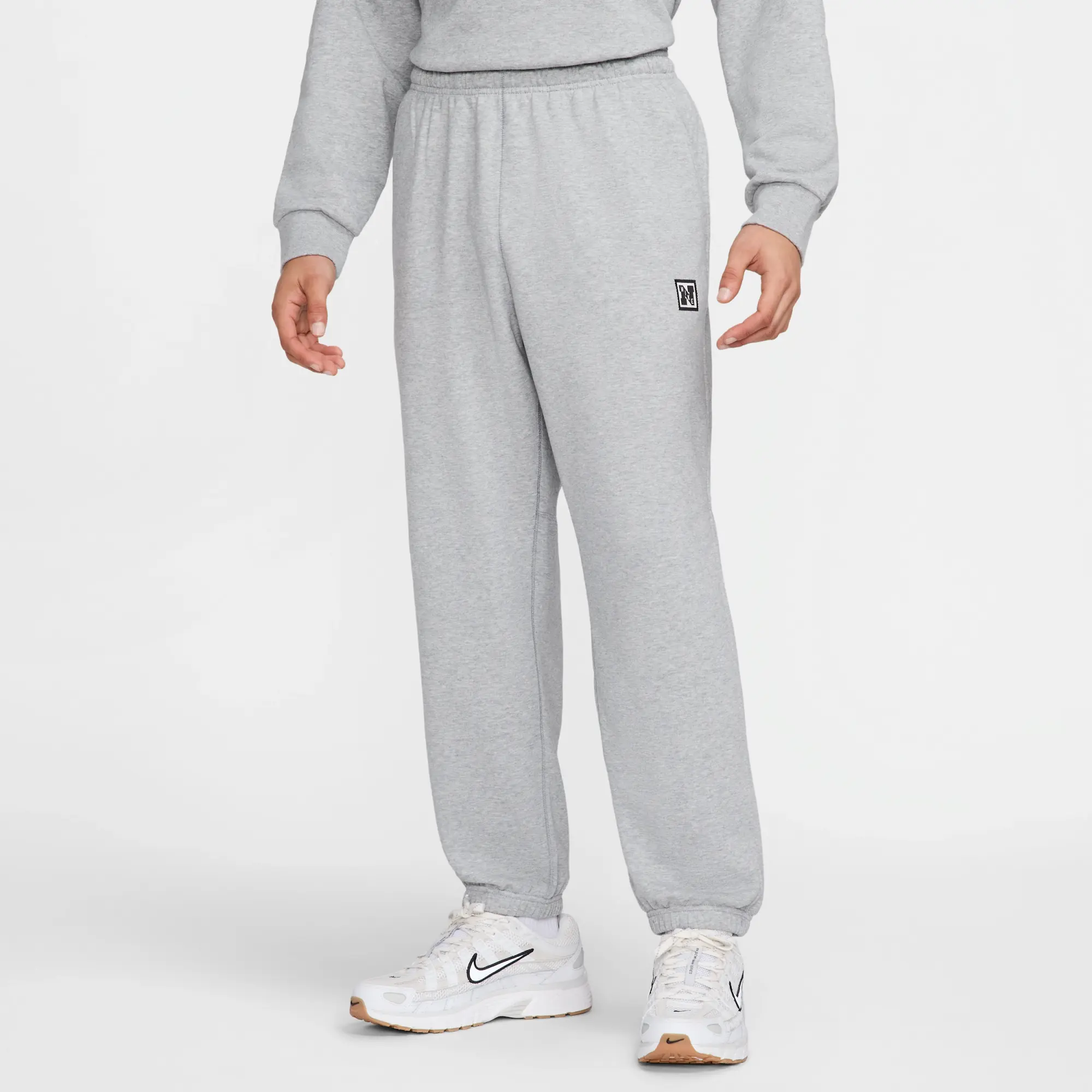 Nike Gym Heritage Men's Dri-FIT Fleece Fitness Trousers - Grey - Polyester/Cotton