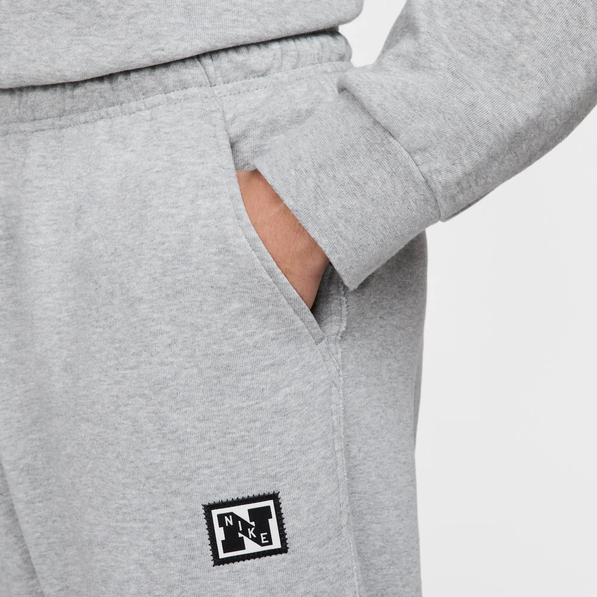 Nike Gym Heritage Men's Dri-FIT Fleece Fitness Trousers - Grey - Polyester/Cotton