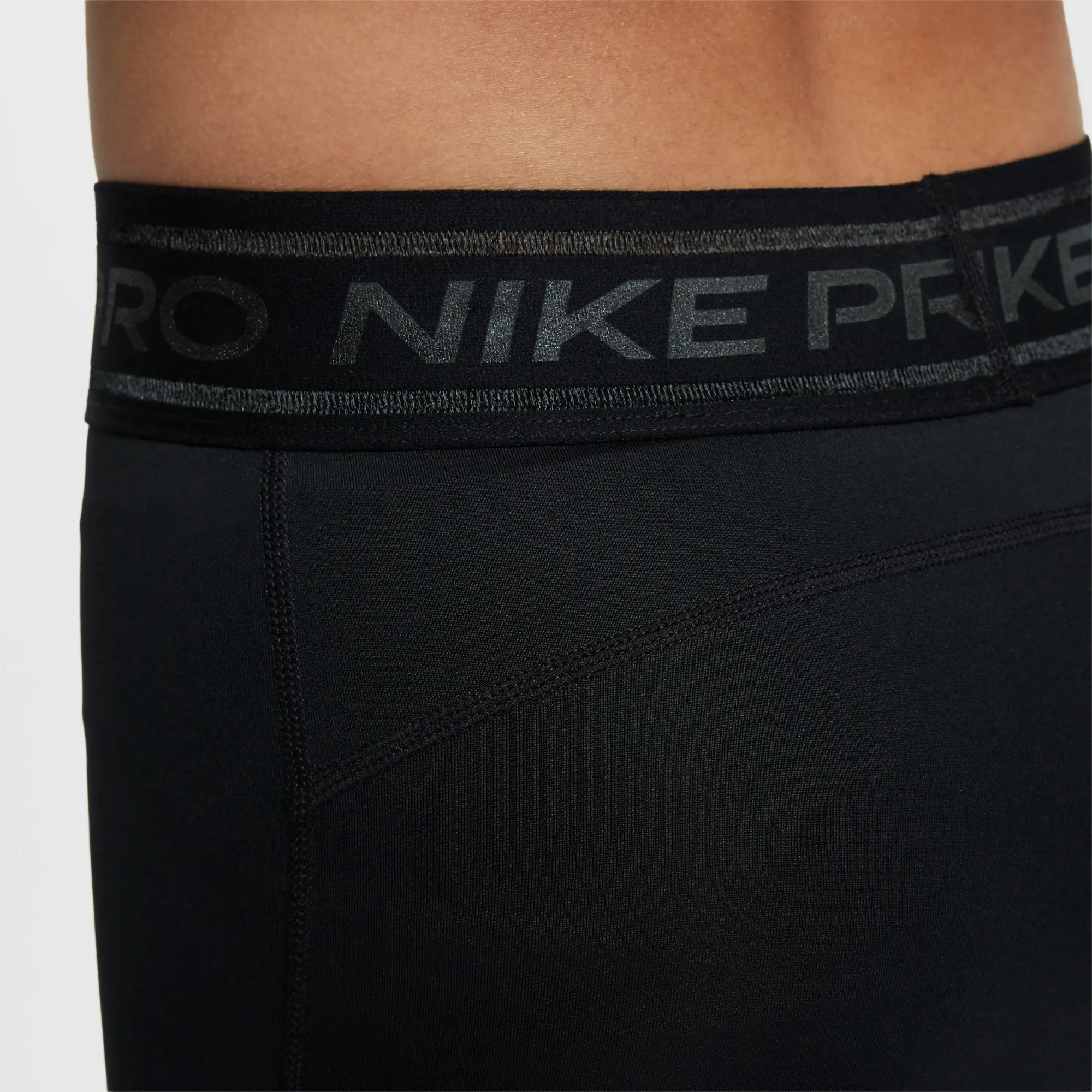Nike Pro Girls' Dri-FIT Mid-Rise Leggings - Black - Polyester/Elastane