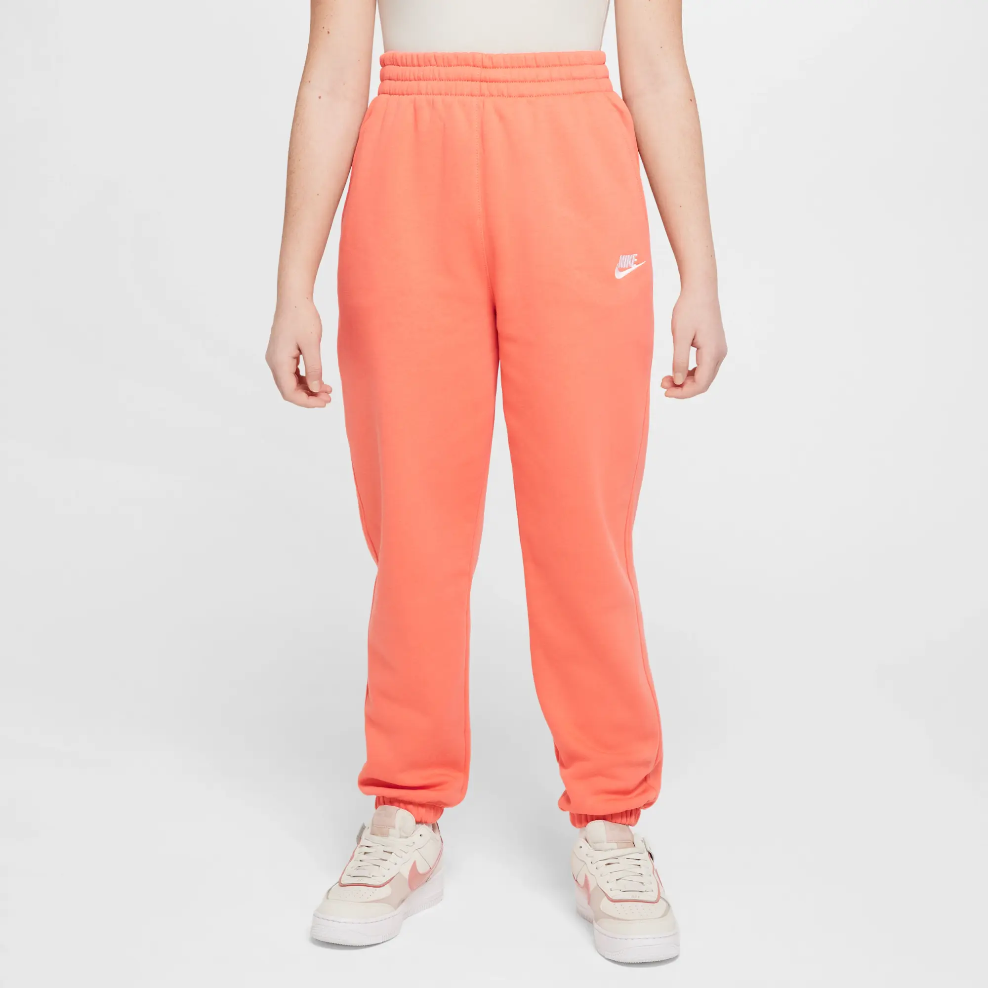 Nike Sportswear Club Fleece Older Kids' Loose Trousers - Orange - Cotton/Polyester