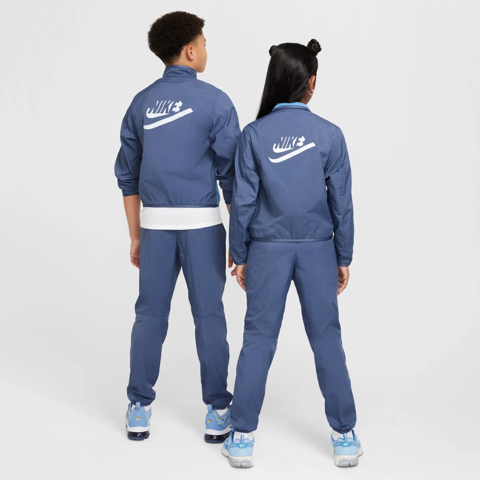 Nike Sportswear Woven 1/4 Zip Tracksuit Junior - Diffused Blue