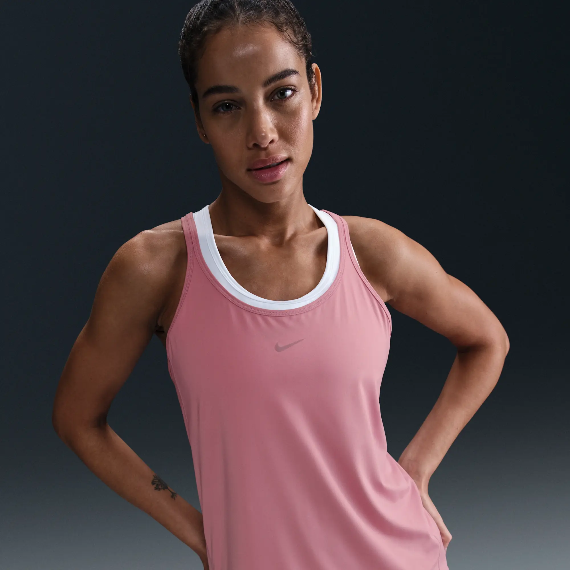 Nike One Classic Women's Dri-FIT Strappy Tank Top - Pink - Polyester/Elastane