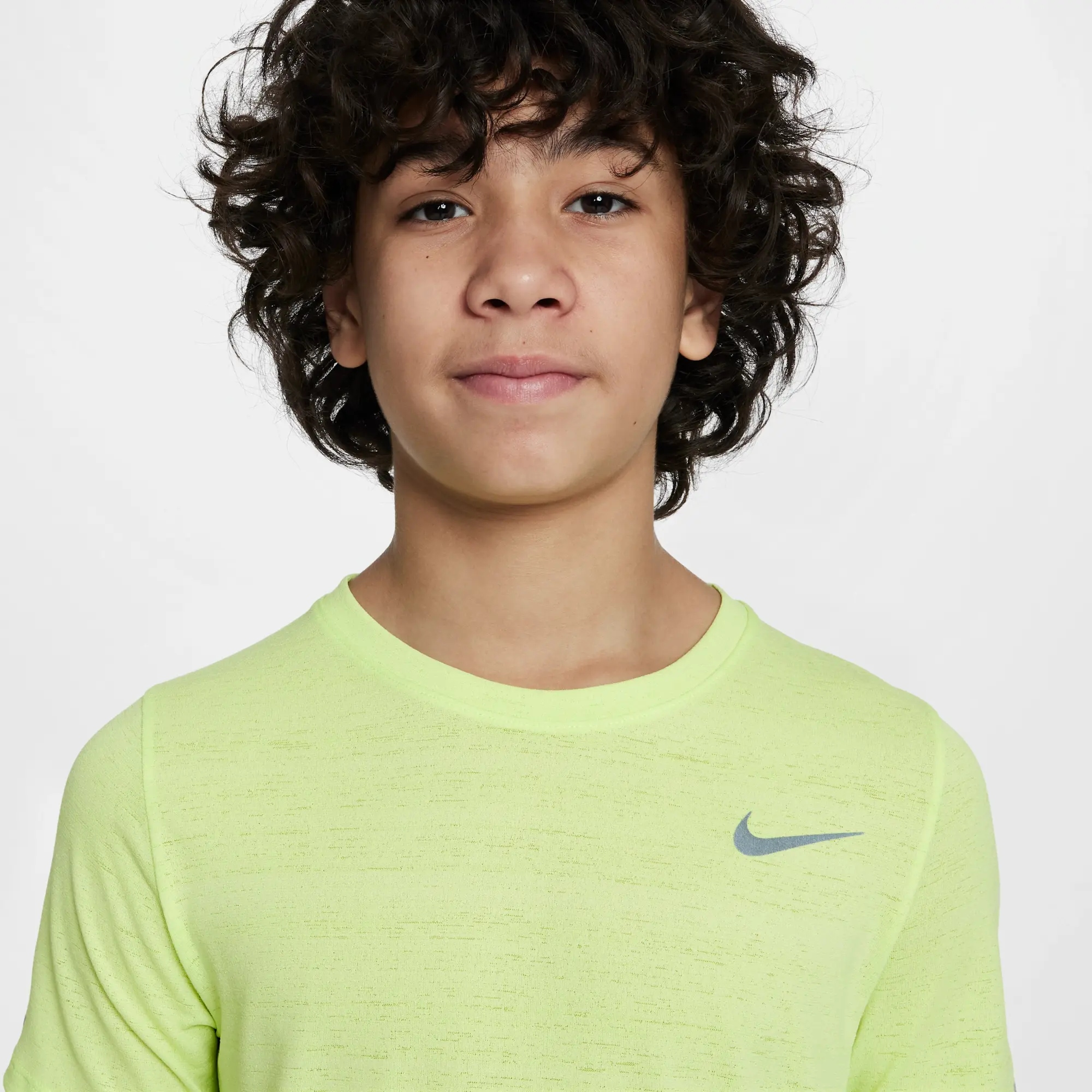 Nike Dri-FIT Miler Older Kids' (Boys') Training Top - Yellow - Polyester