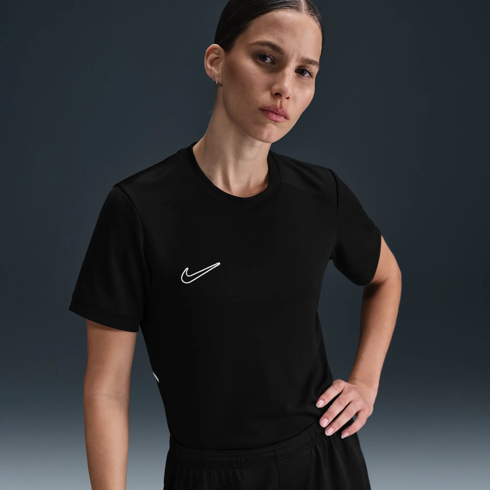 Nike Academy Women's Dri-FIT Football Top - Black - Polyester