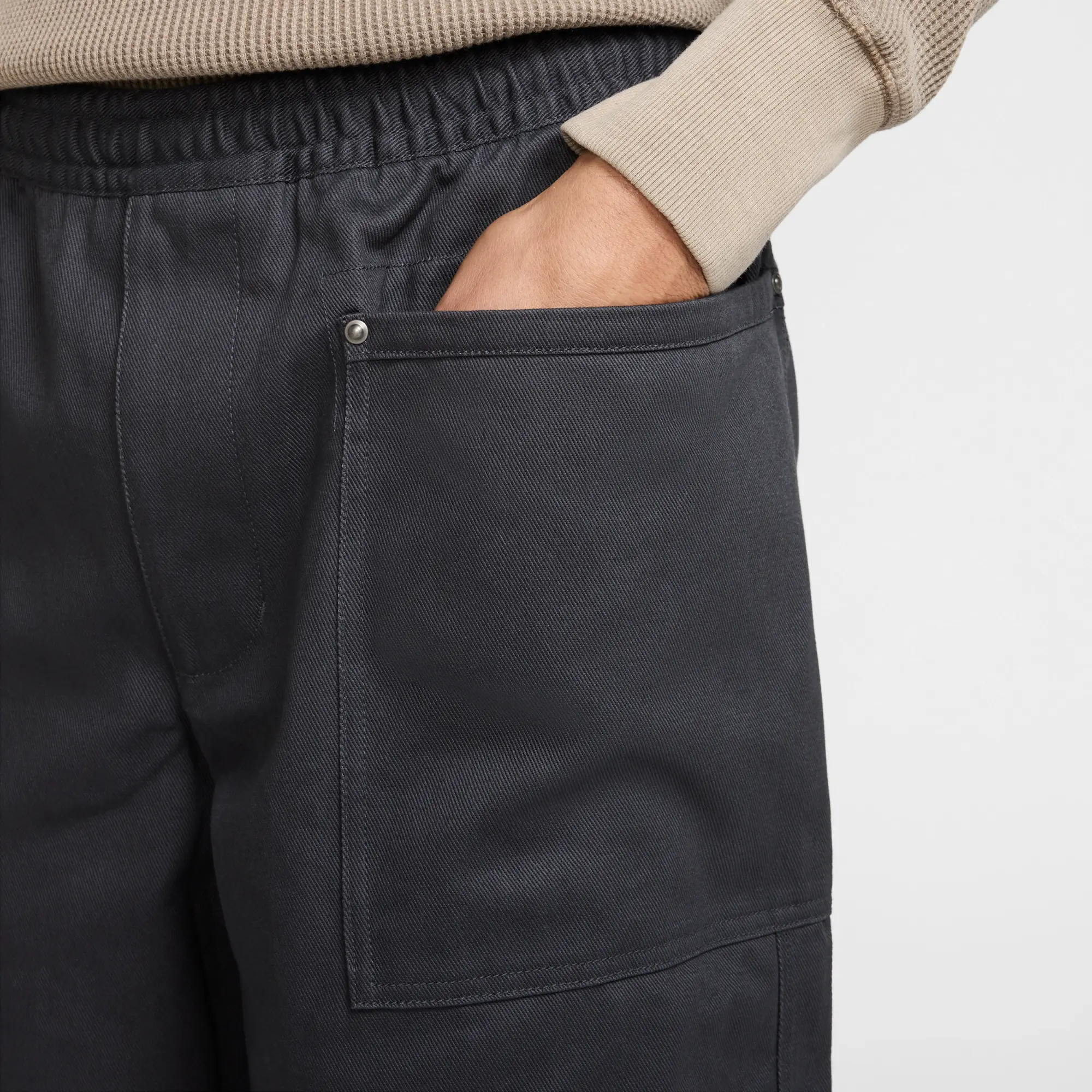 Nike Life Men's Utility Trousers - Grey - Cotton