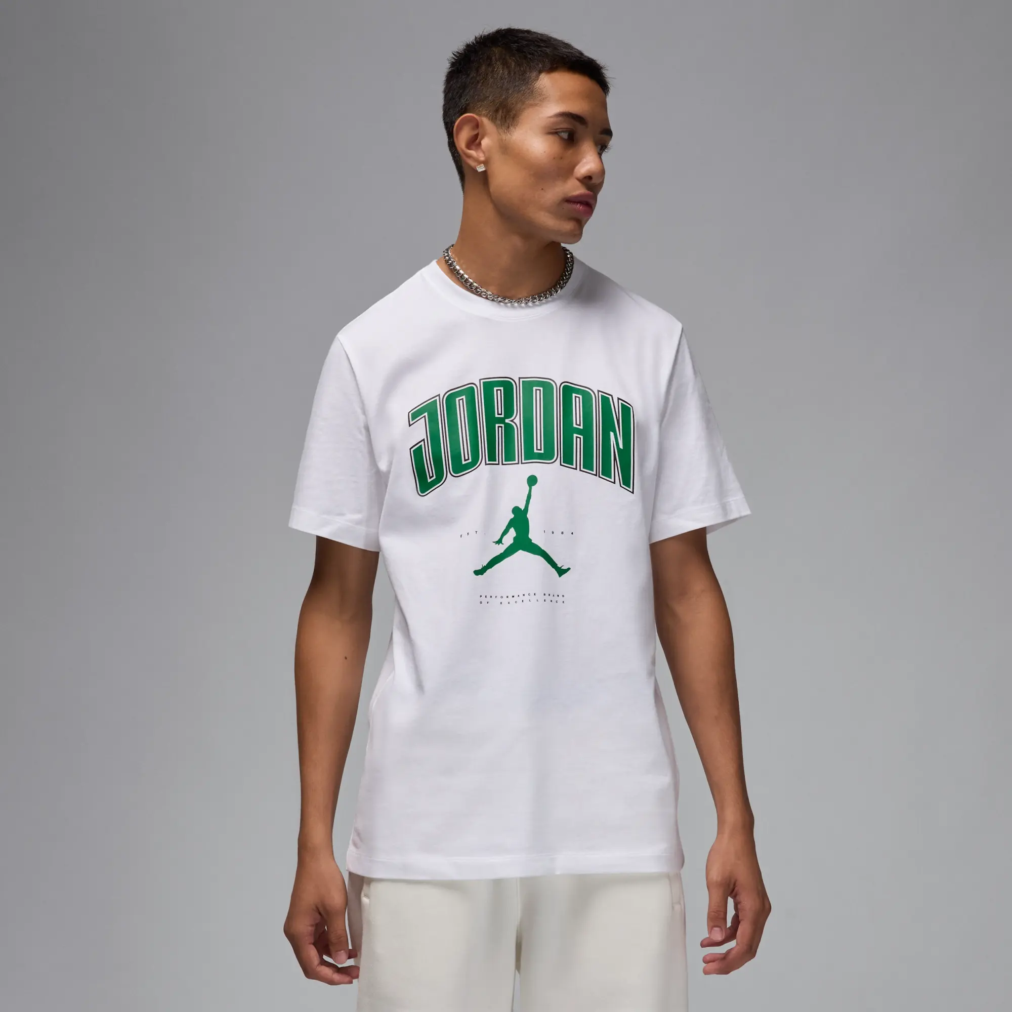 Nike Jordan Men's T-Shirt - White - Cotton
