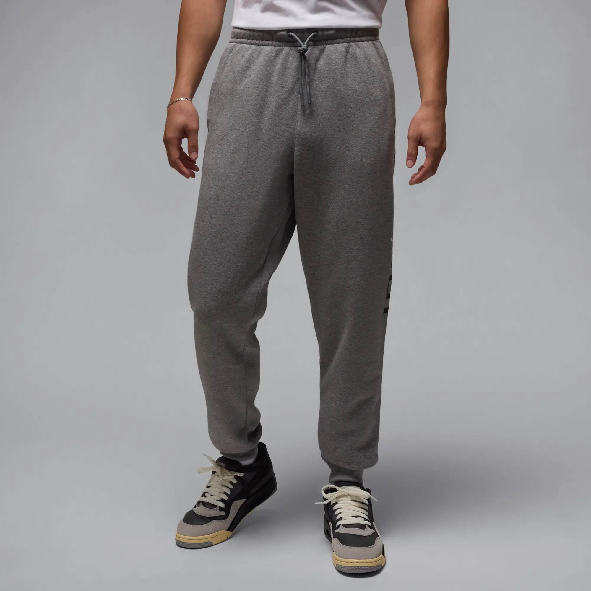 Nike Jordan Essentials Men's Fleece Joggers - Grey - Cotton/Polyester