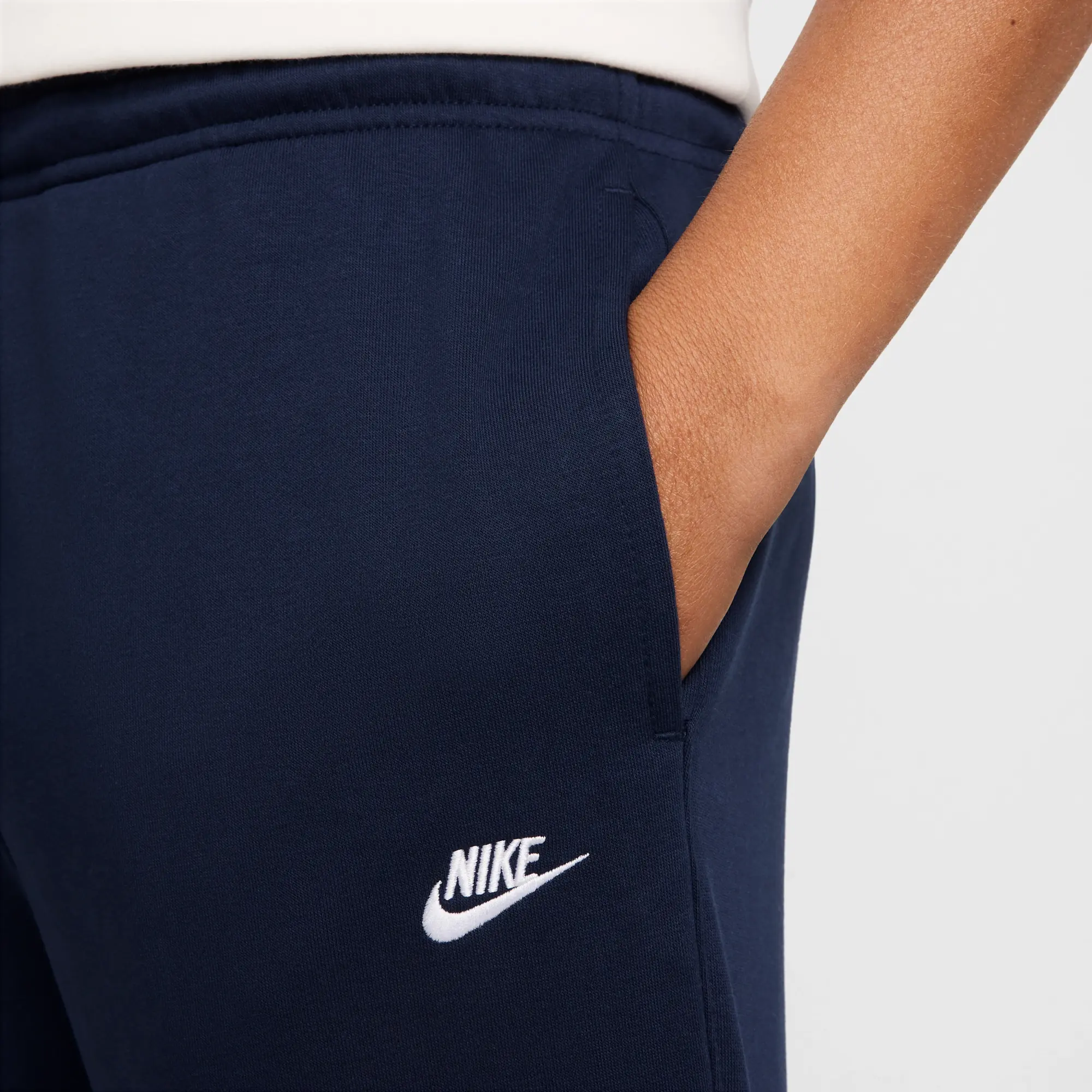 Nike Club Men's French Terry Joggers - Blue - Cotton/Polyester