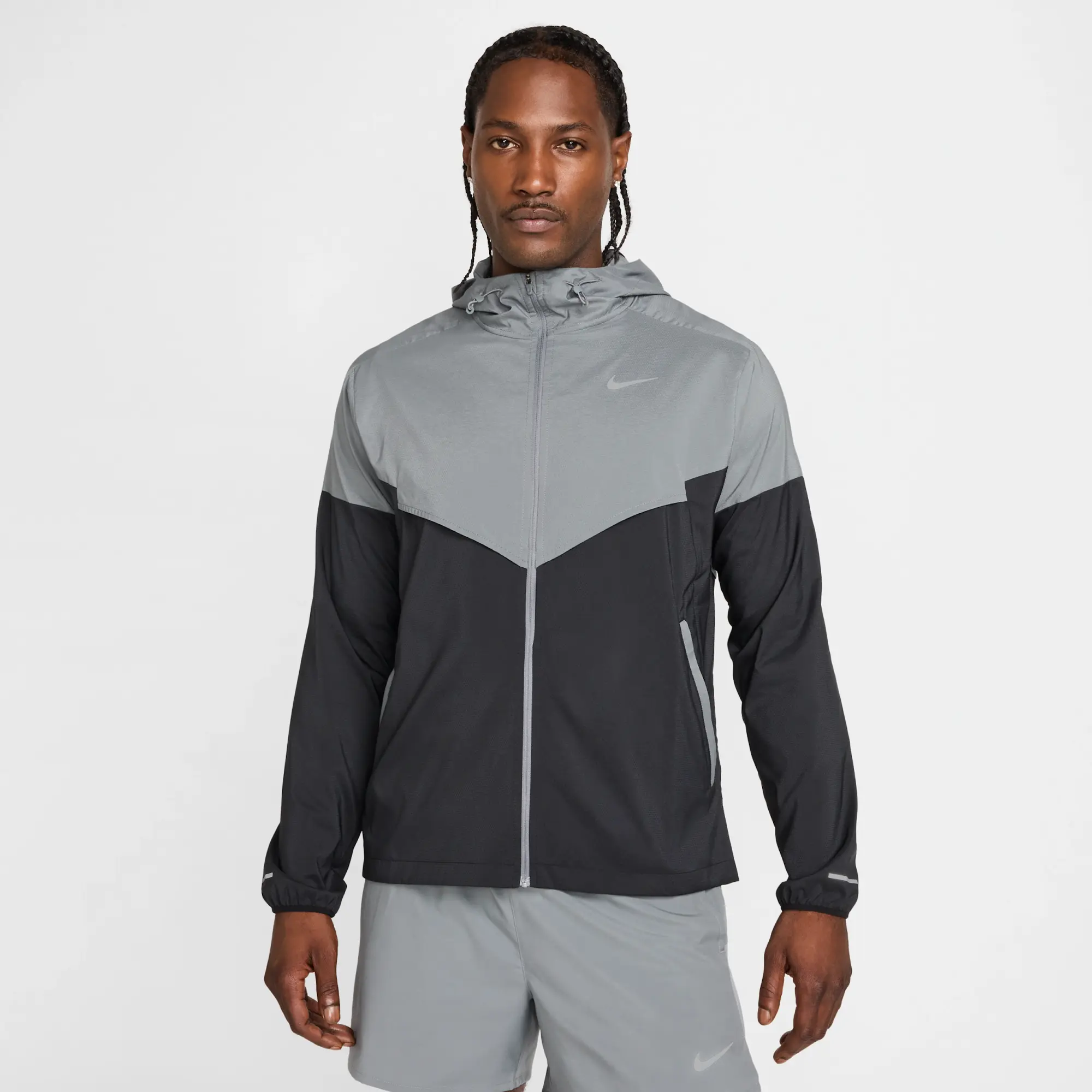 Nike Run Repel UV Windrunner - Grey - Size XL - Grey
