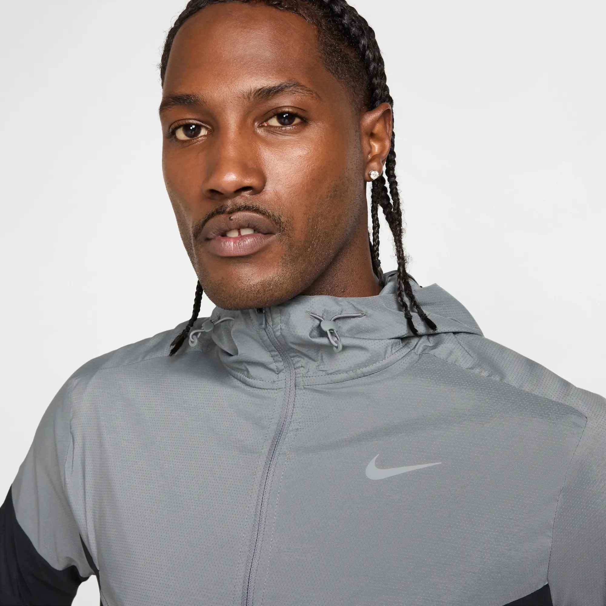 Nike Run Repel UV Windrunner - Grey - Size XL - Grey