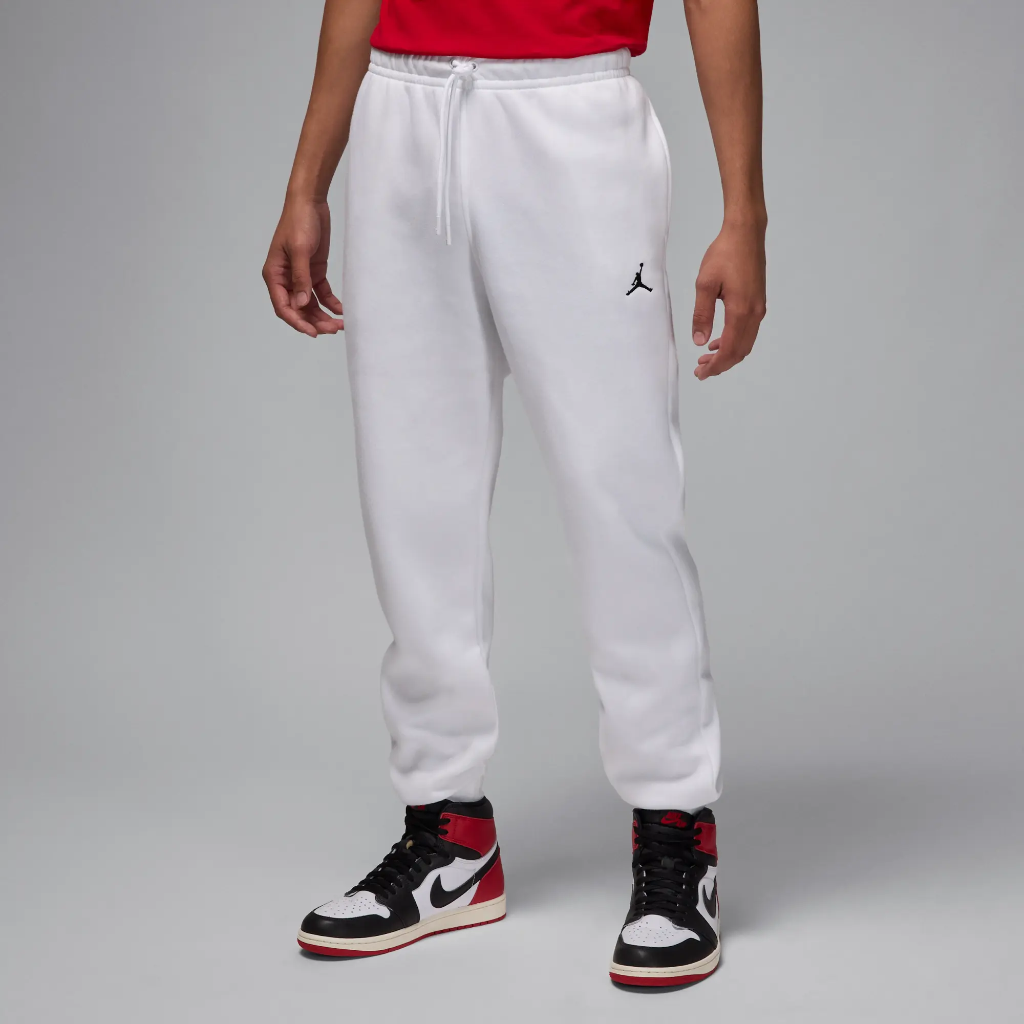 Nike Jordan Brooklyn Fleece Men's Trousers - White - Cotton/Polyester
