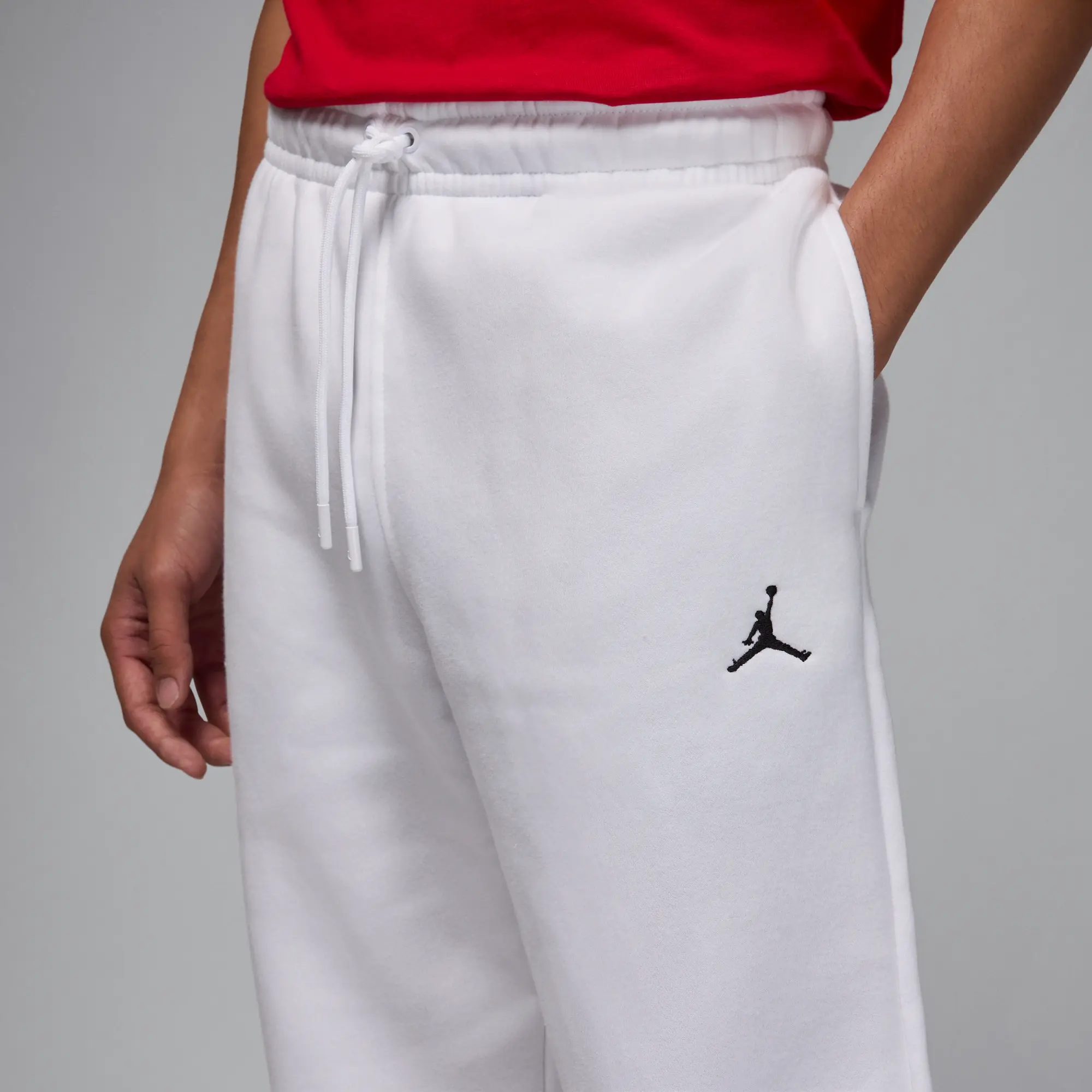 Nike Jordan Brooklyn Fleece Men's Trousers - White - Cotton/Polyester