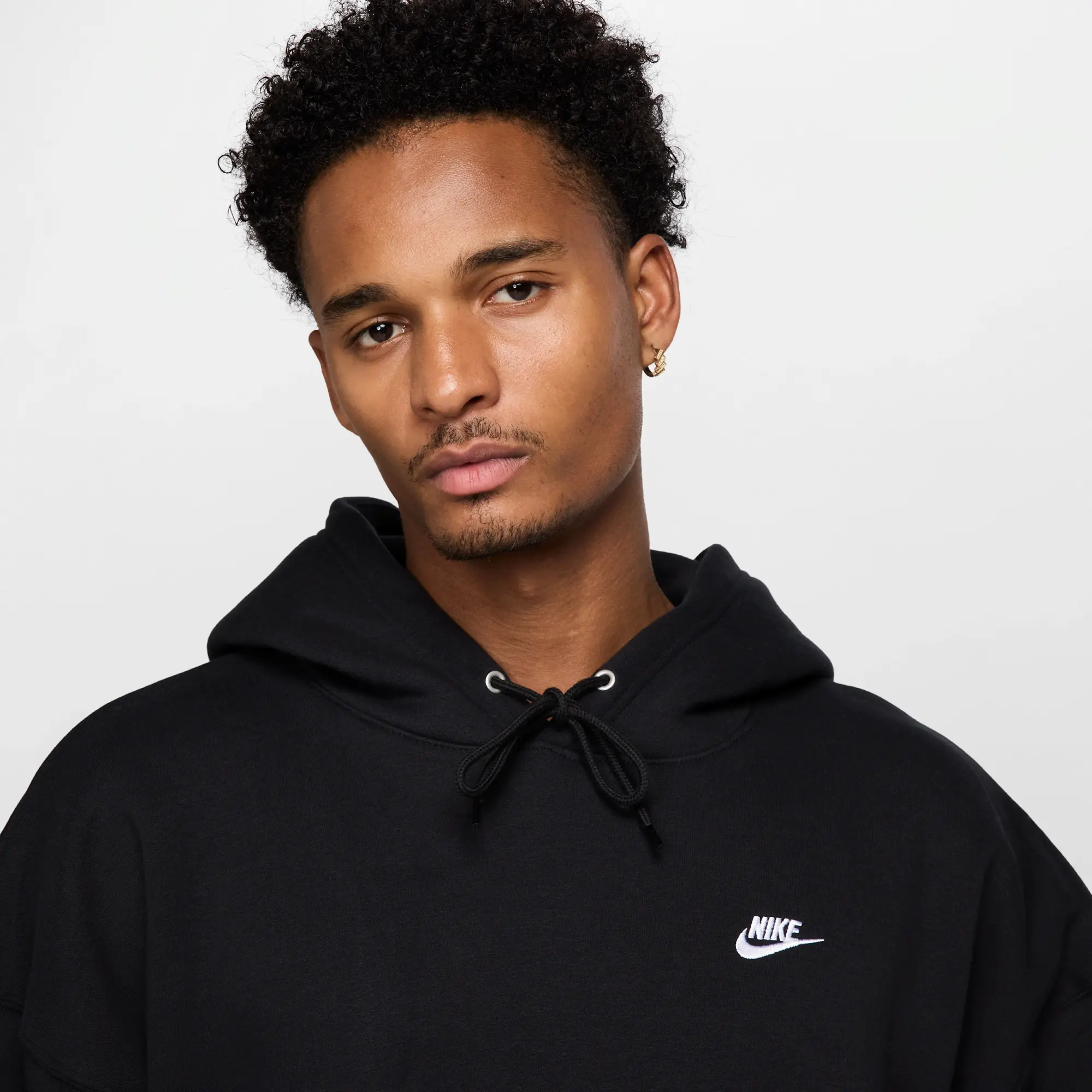 Nike Club Overhead Oversized Hoodie - Black - Size M - Black