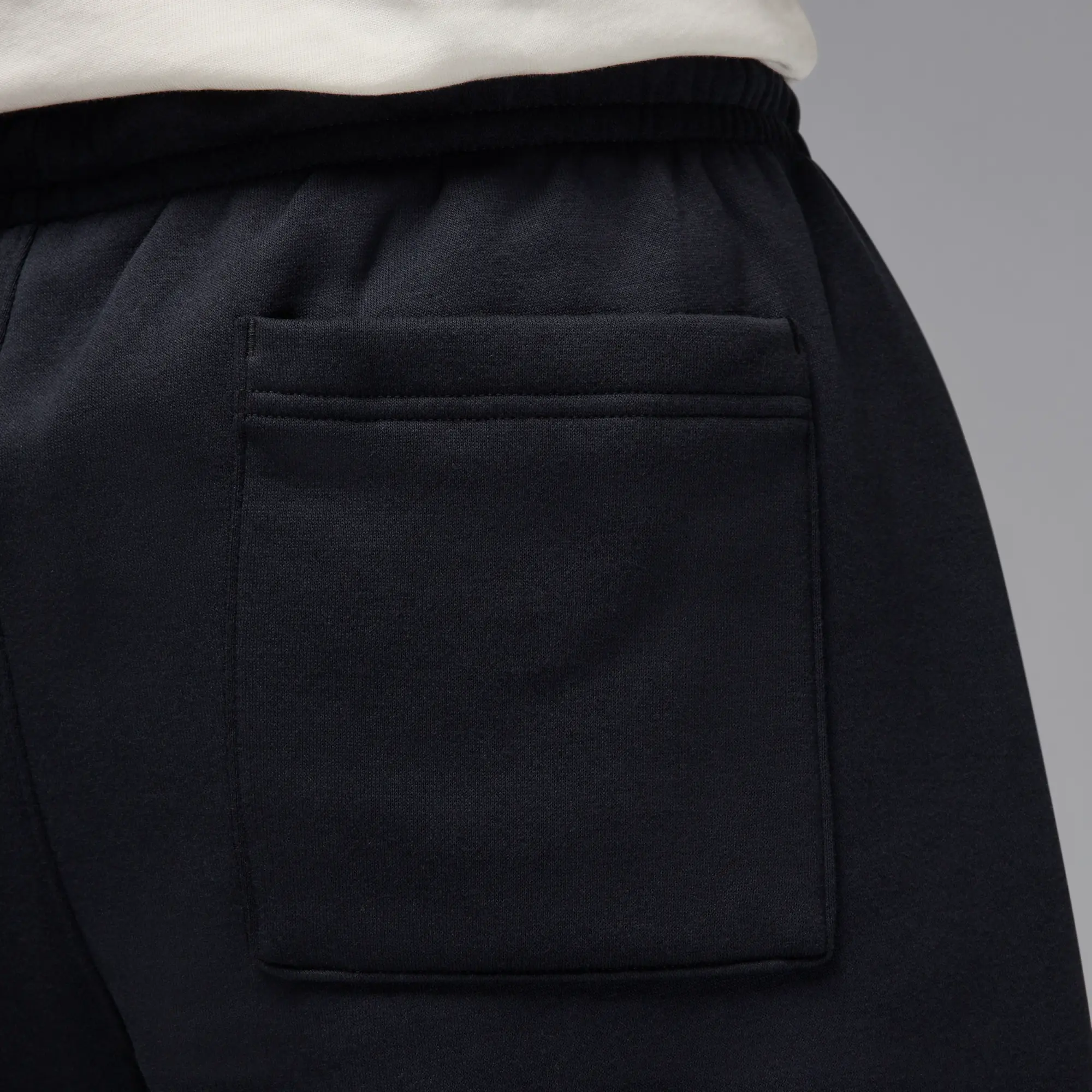 Nike Jordan Brooklyn Fleece Men's Oversized Open-Hem Trousers - Black - Cotton/Polyester