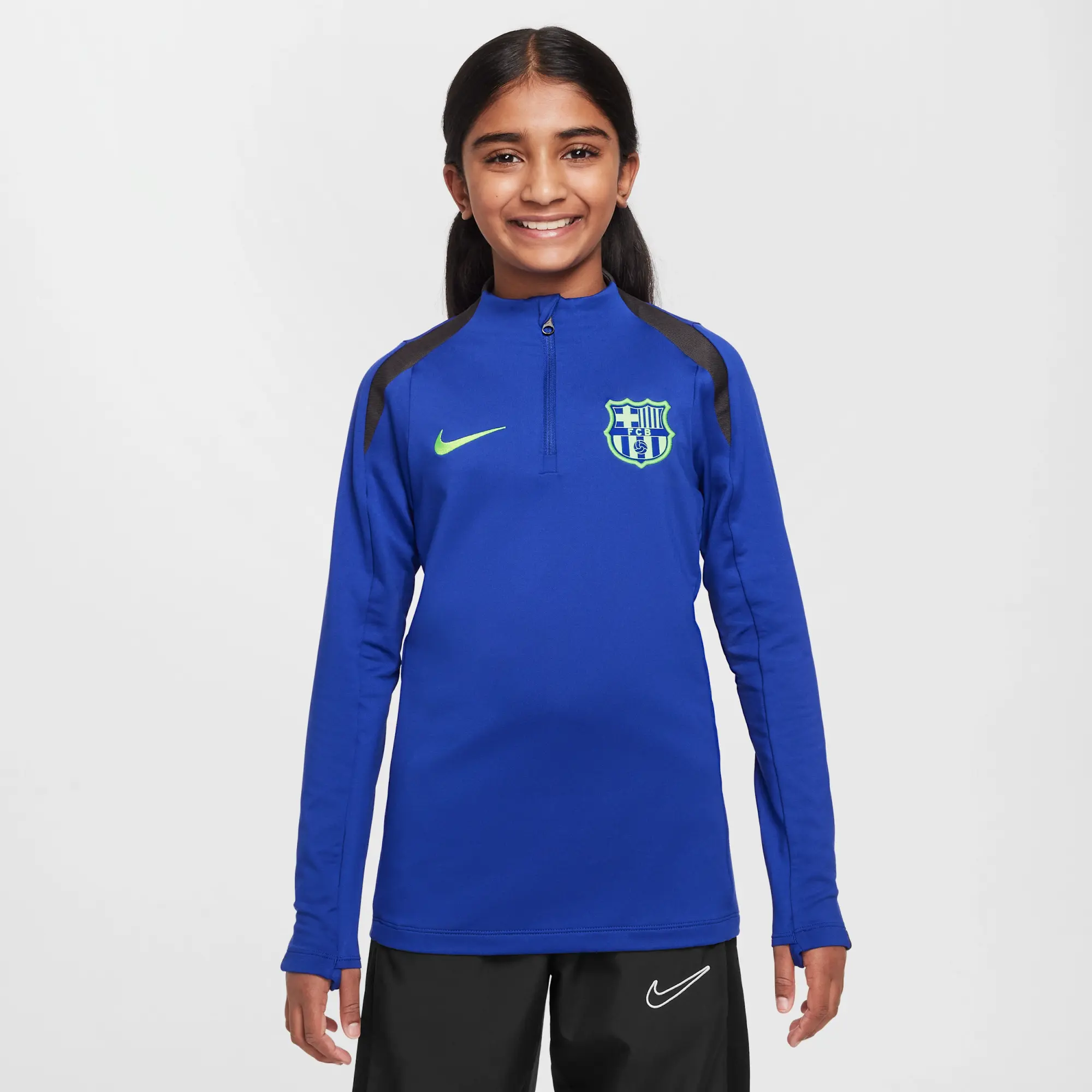 F.C. Barcelona Strike Third Older Kids' Nike Dri-FIT Football Drill Top - Blue - Polyester/Elastane