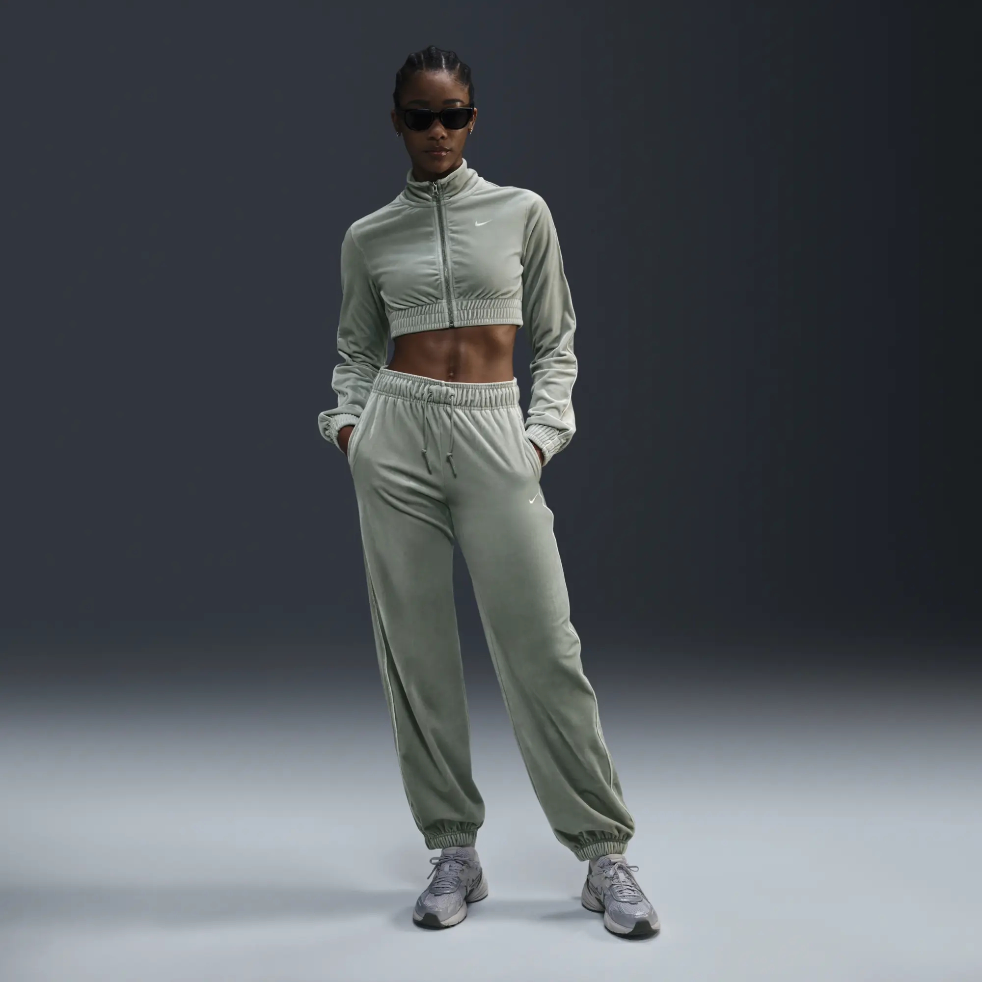 Nike Dance Velvet Joggers In Green