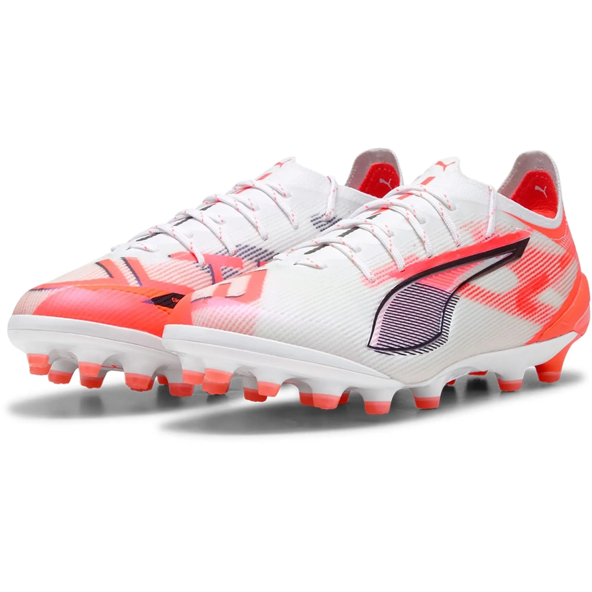 Puma Ultra 5 Ultimate Ag Unlimited - Puma White/Puma Black/Glowing Red - ['White']