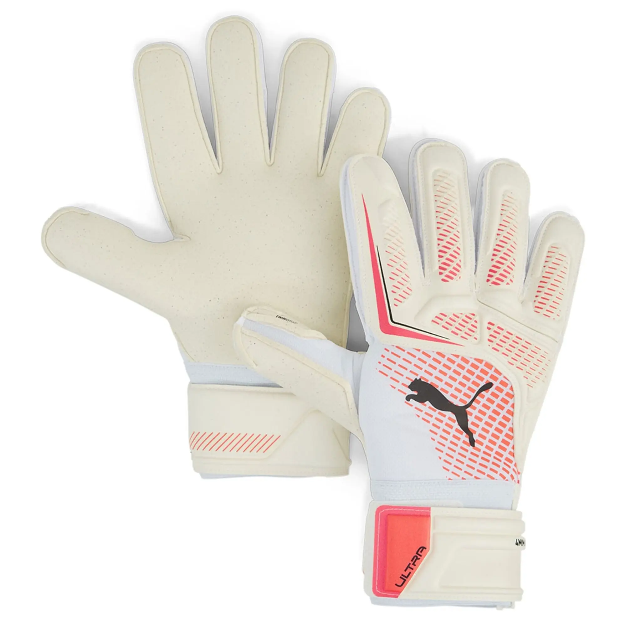 PUMA Ultra Protect Pro Rc Goalkeeper Gloves, White/Glowing Red/Black