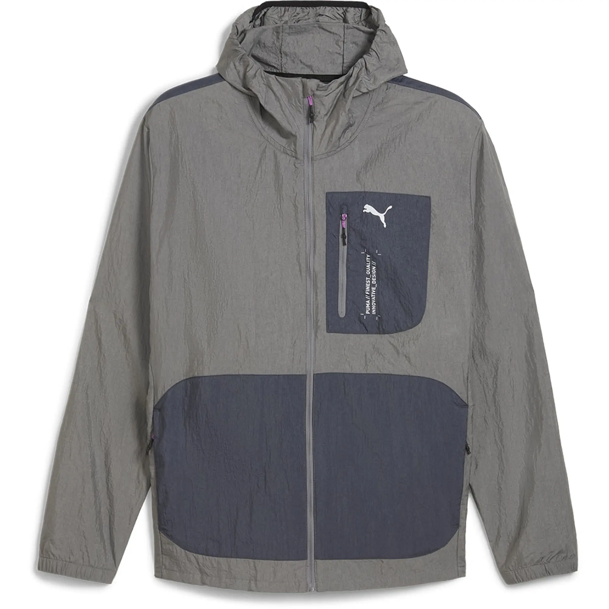 Puma M Seasons Windcell Jacket Cast Iron - ['Grey']