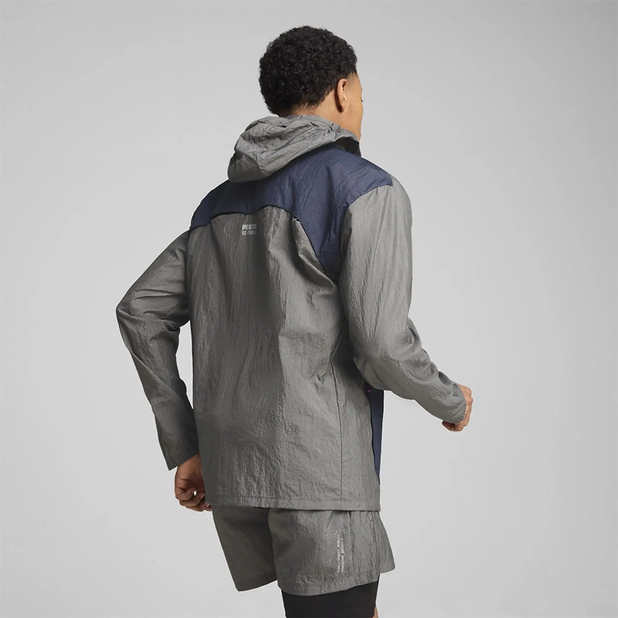 Puma M Seasons Windcell Jacket Cast Iron - ['Grey']