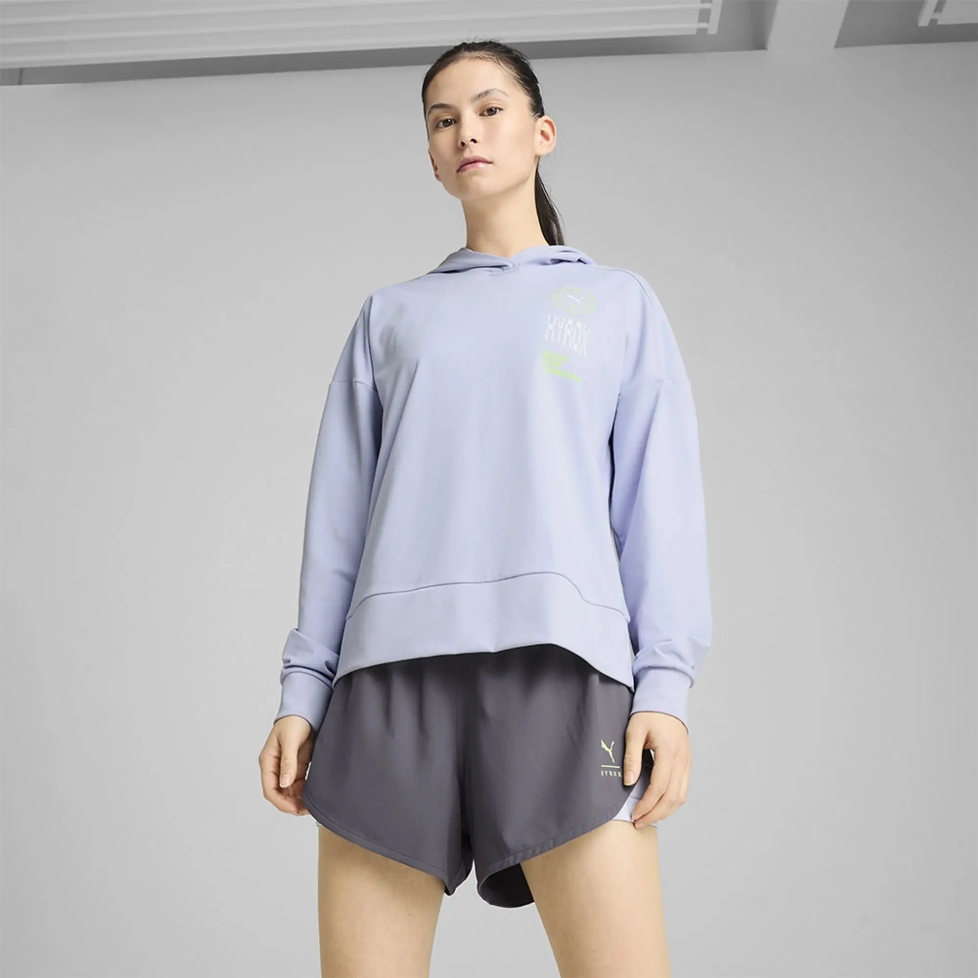 W Puma X Hyrox Cloudspun Hoodie Cool Weather - ['Blue']