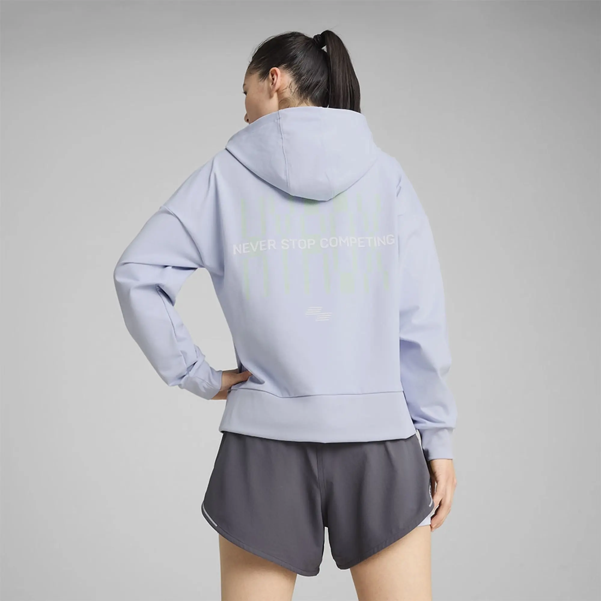W Puma X Hyrox Cloudspun Hoodie Cool Weather - ['Blue']