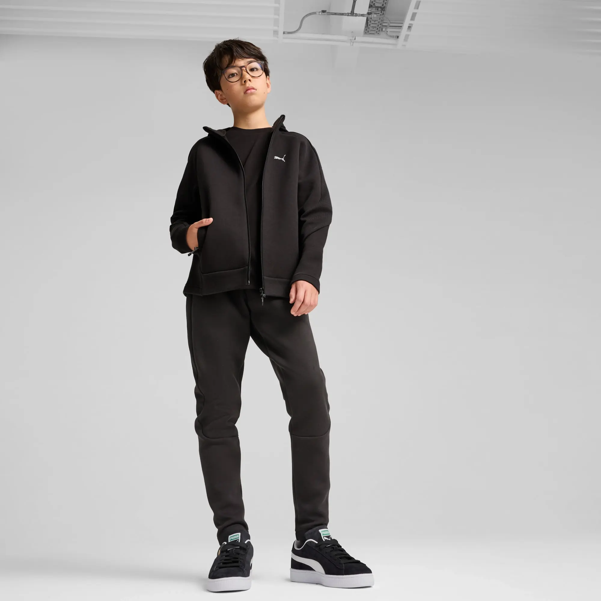 PUMA Evostripe Full-Zip Hoodie Youth, Black