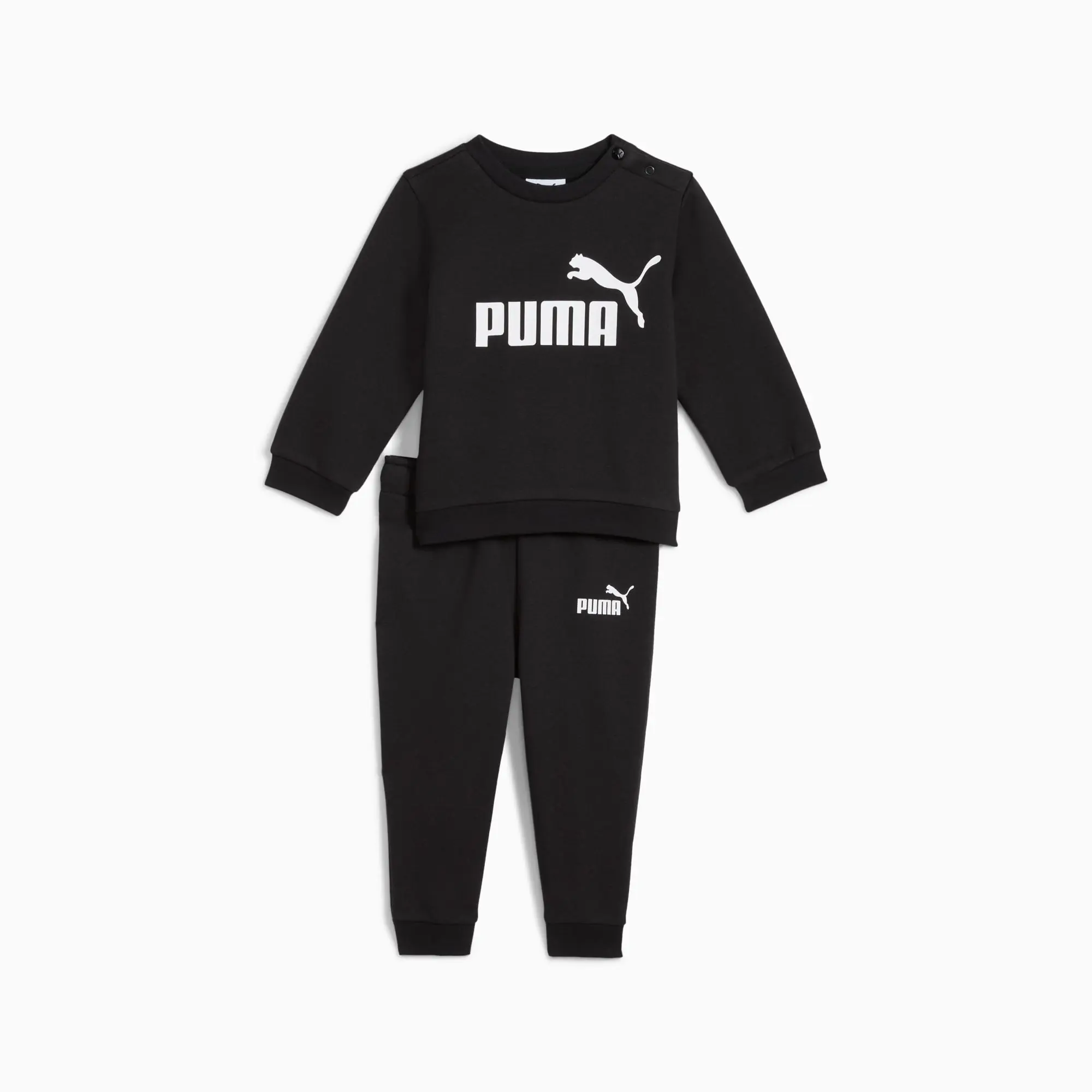 PUMA Minicats Essentials Crew Shirt Set Toddler, Black