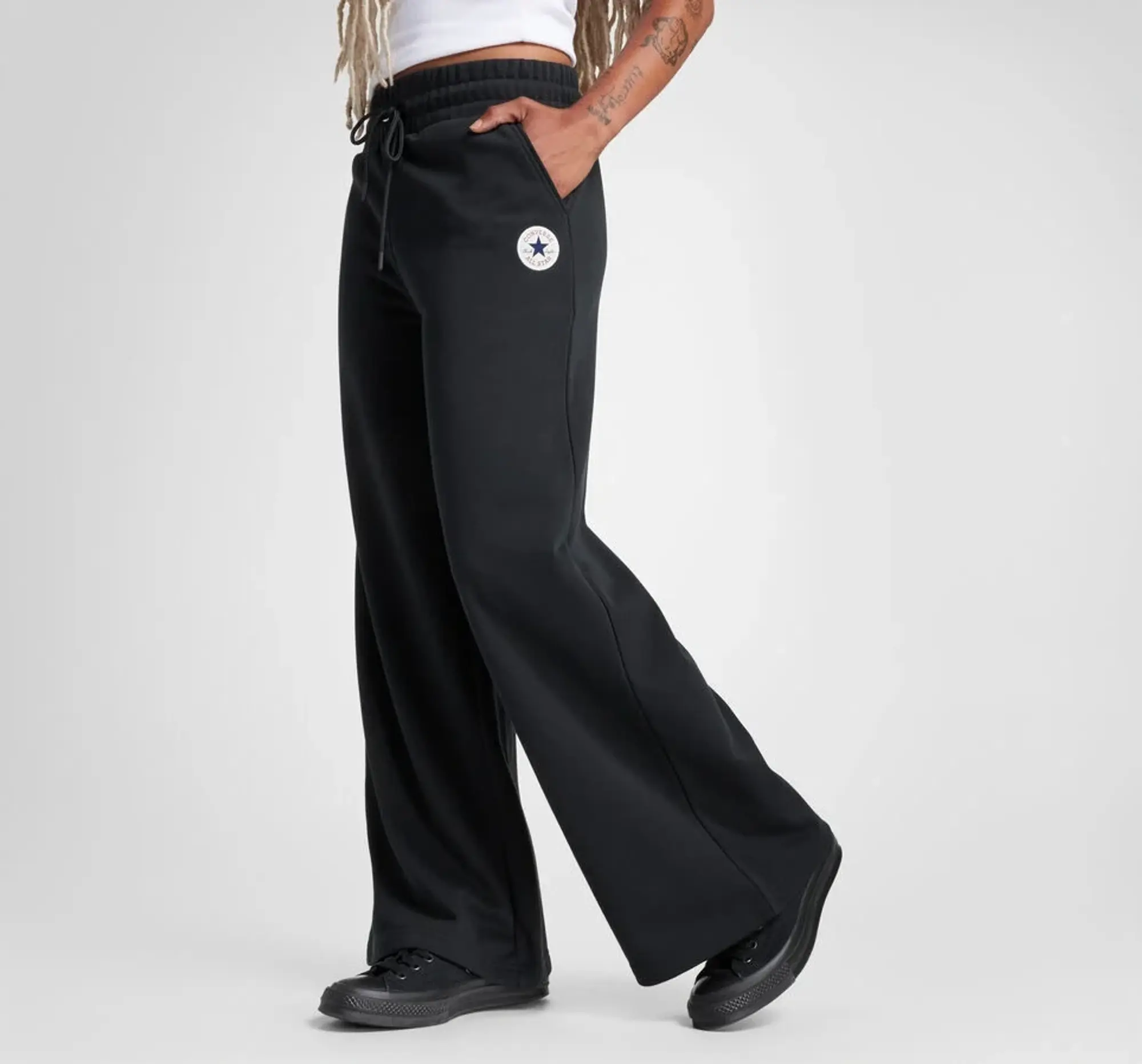 Converse Knit Wide Leg Pants - Black