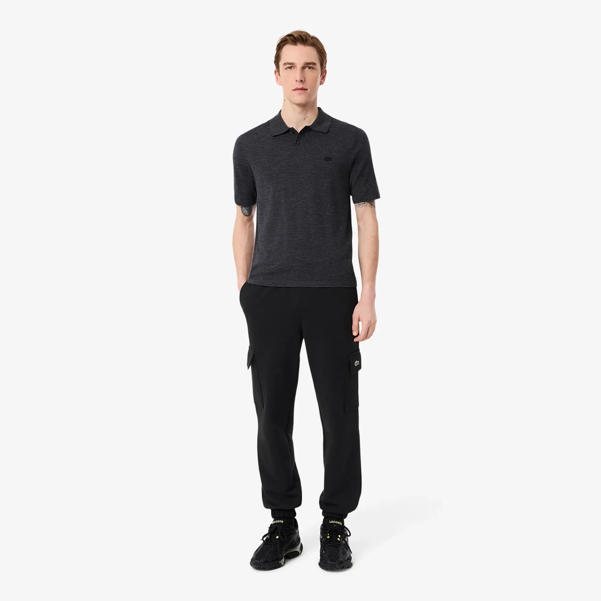 Lacoste Fleece Cargo Sweatpants - Black