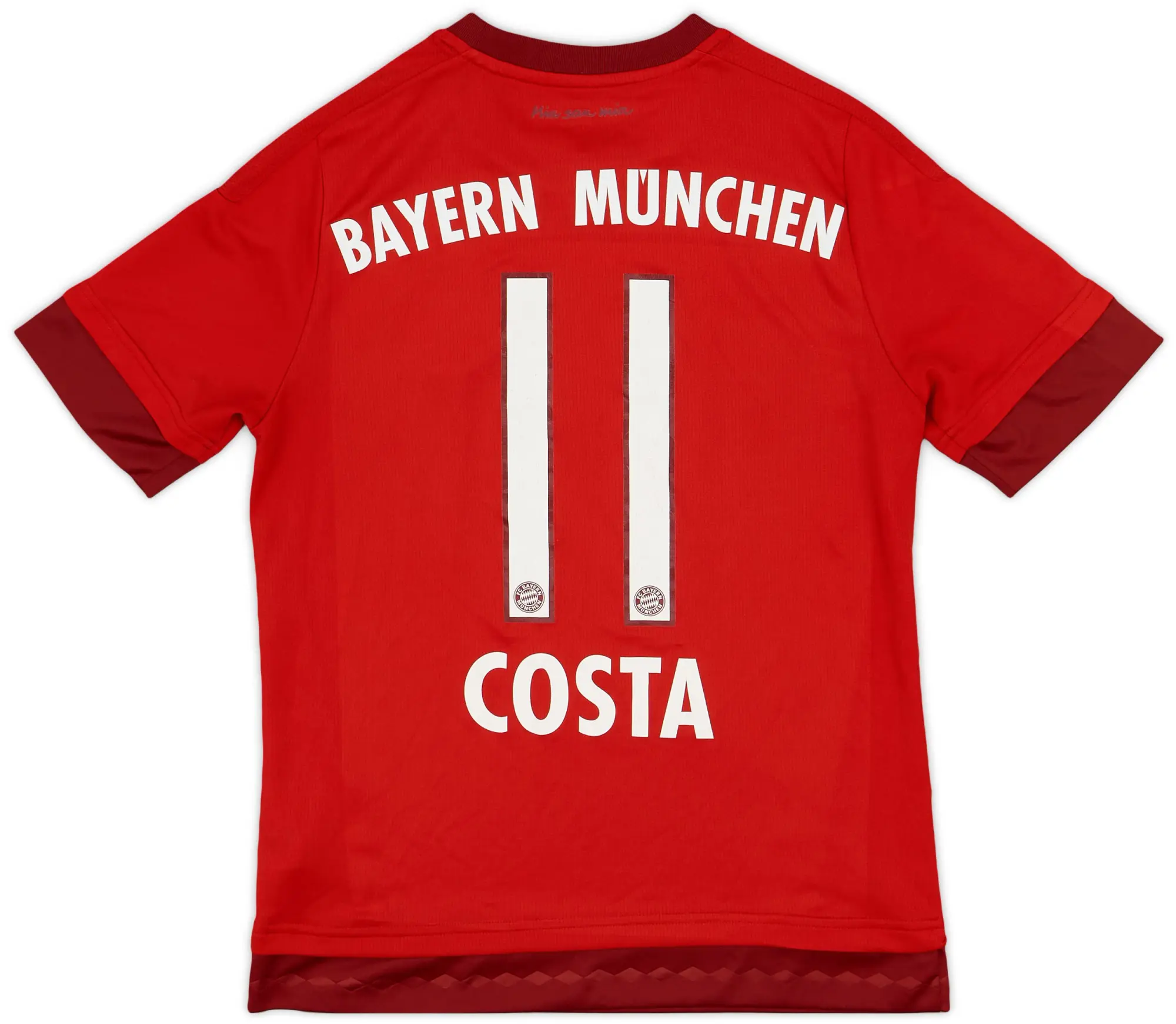 adidas 2015-16 Bayern Munich Home Shirt Costa #11 - 7/10 - (L.Boys)
