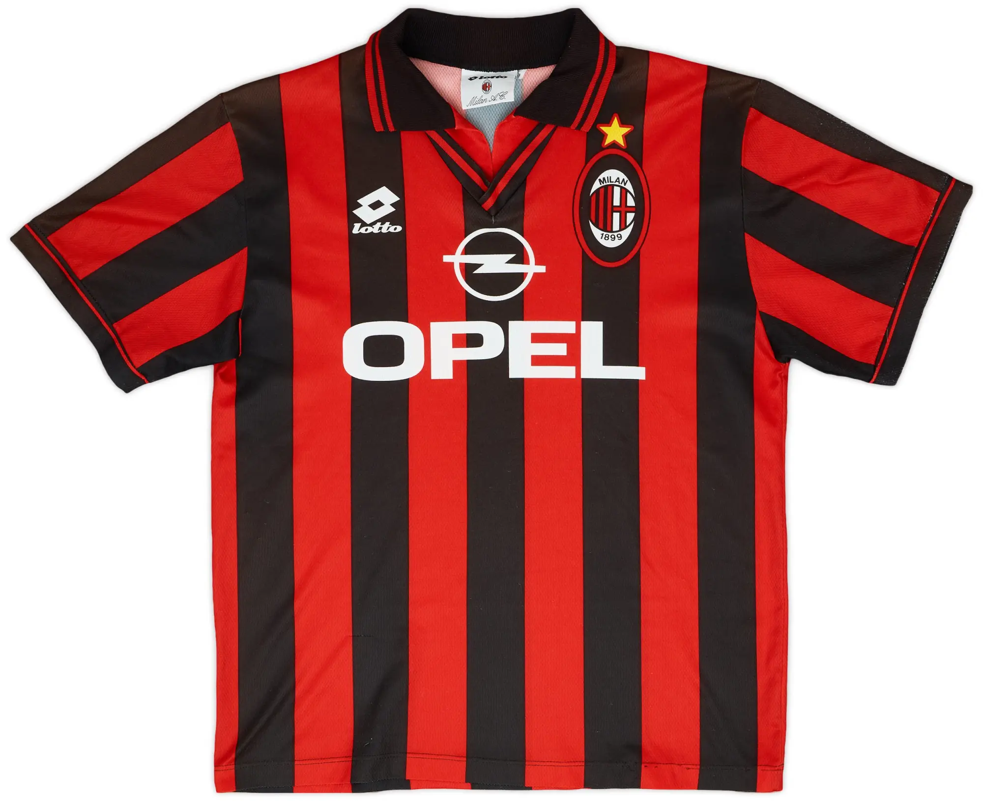 Lotto 1997-98 AC Milan Home Shirt - 6/10 - (M)