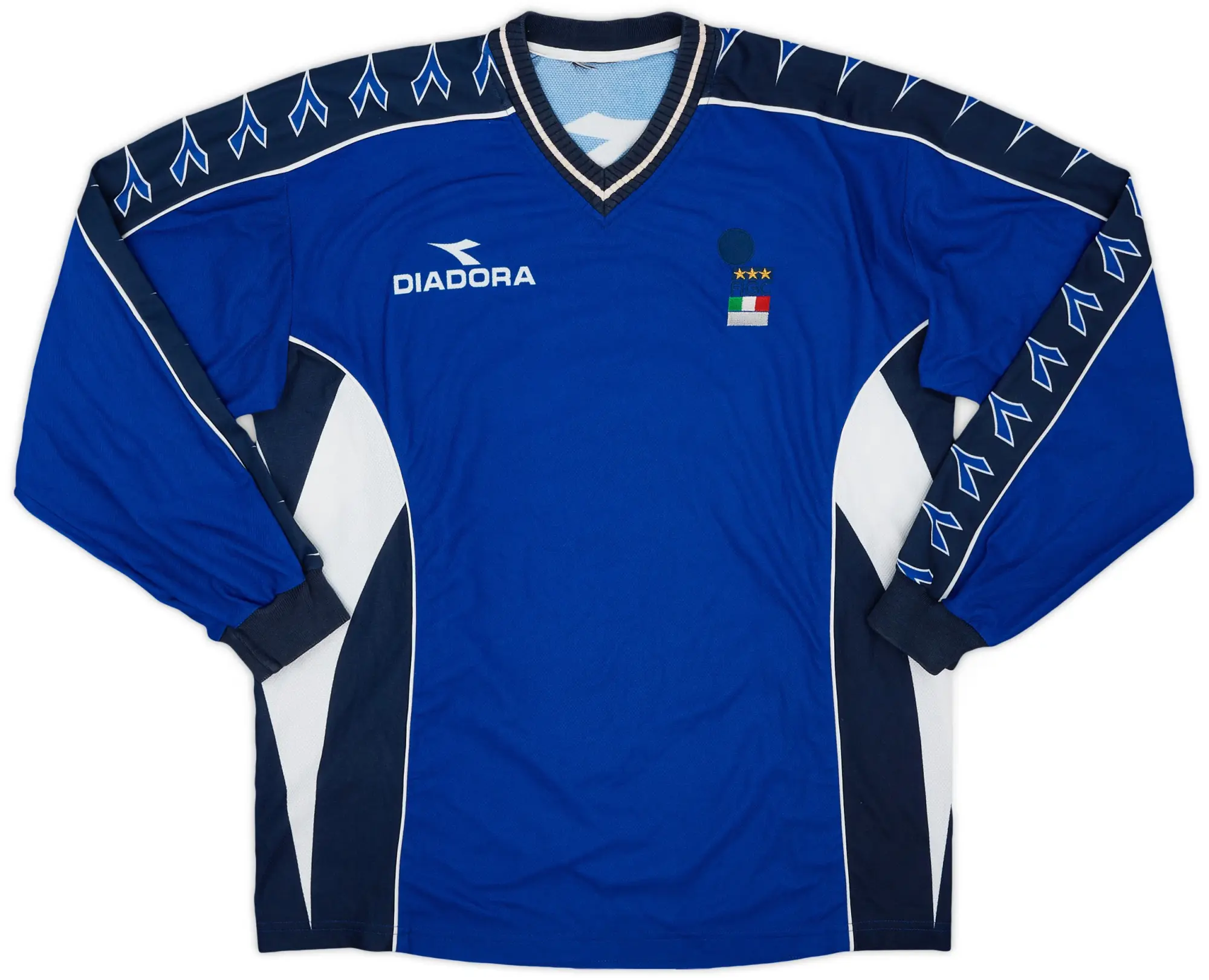 1992-94 Italy FIGC Diadora Training L/S Shirt - 8/10 - (XL)
