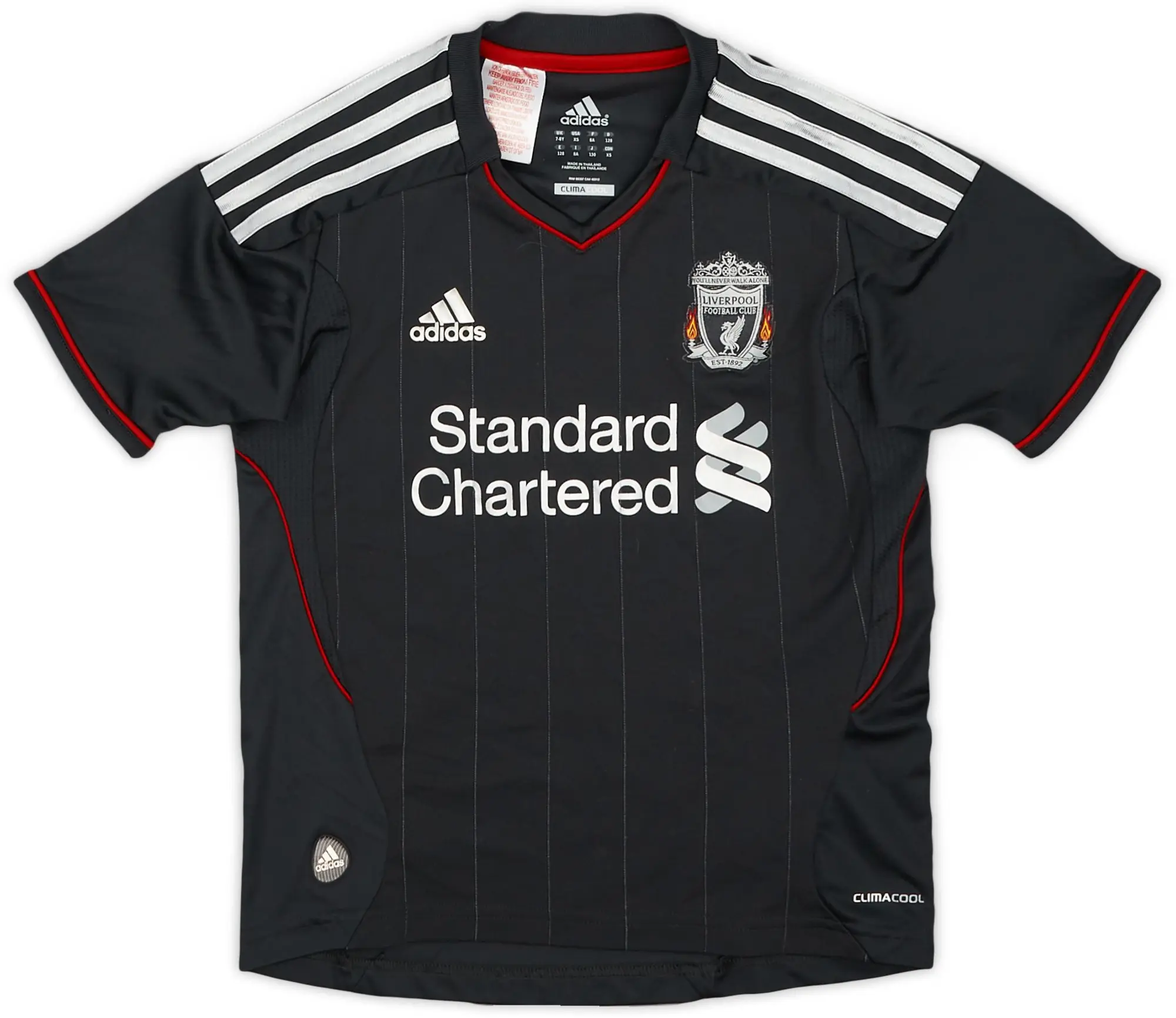 adidas 2011-12 Liverpool Away Shirt - 8/10 - (7-8 Years)