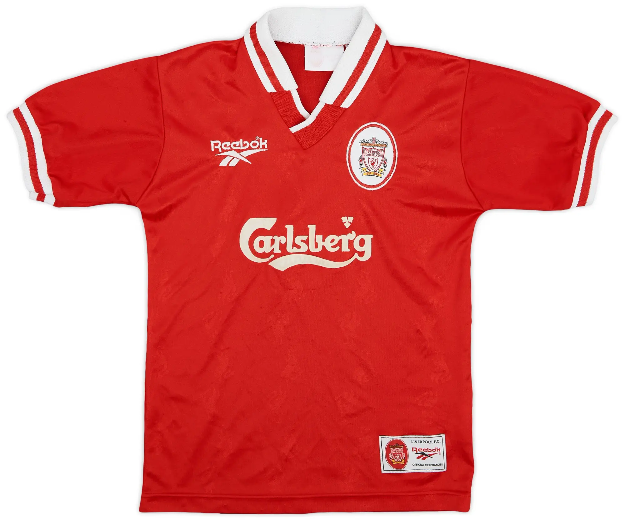 Reebok 1996-98 Liverpool Home Shirt - 8/10 - (L.Boys)