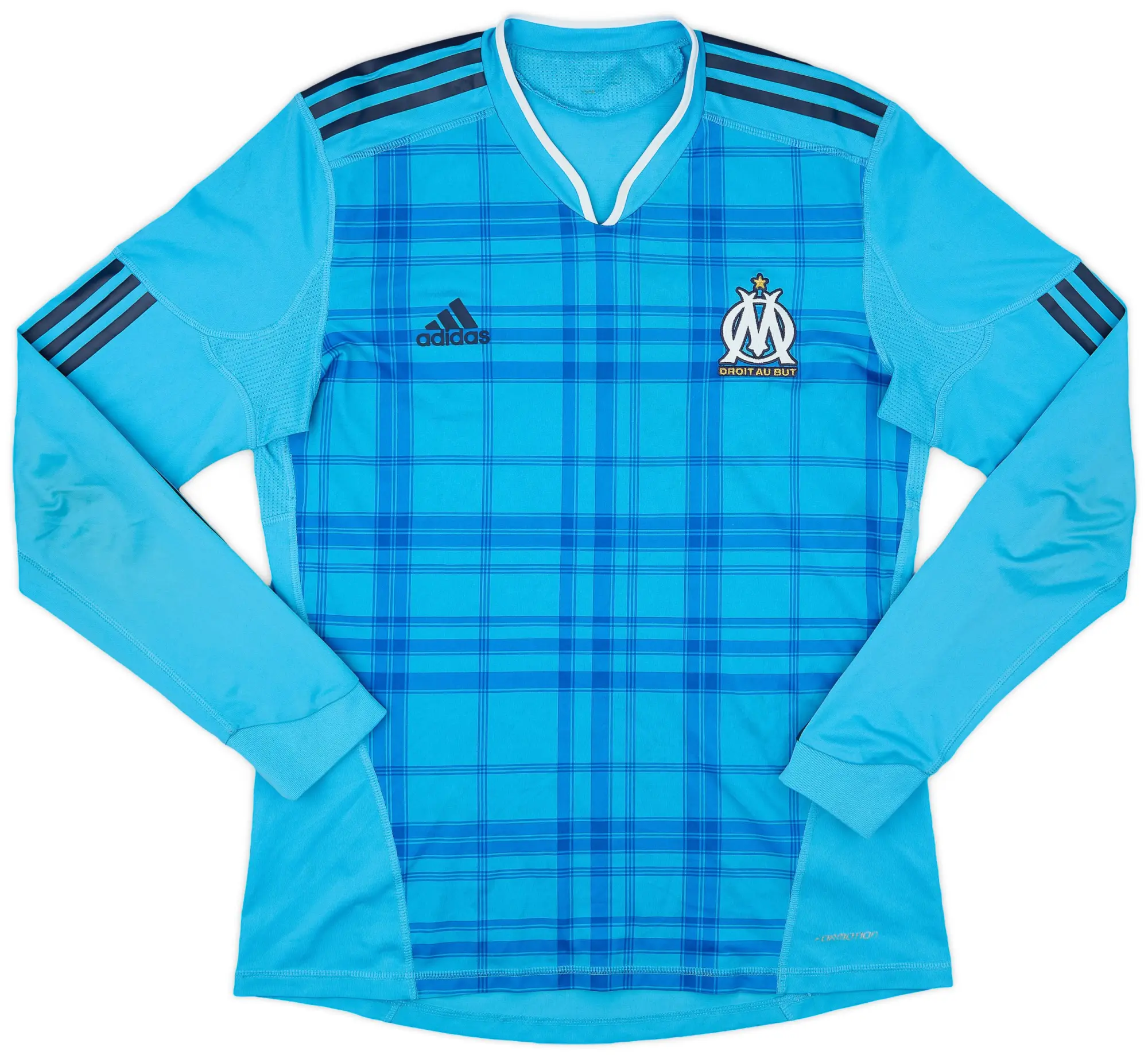 adidas 2010-11 Olympique Marseille Authentic Away L/S Shirt - 6/10 - (M)