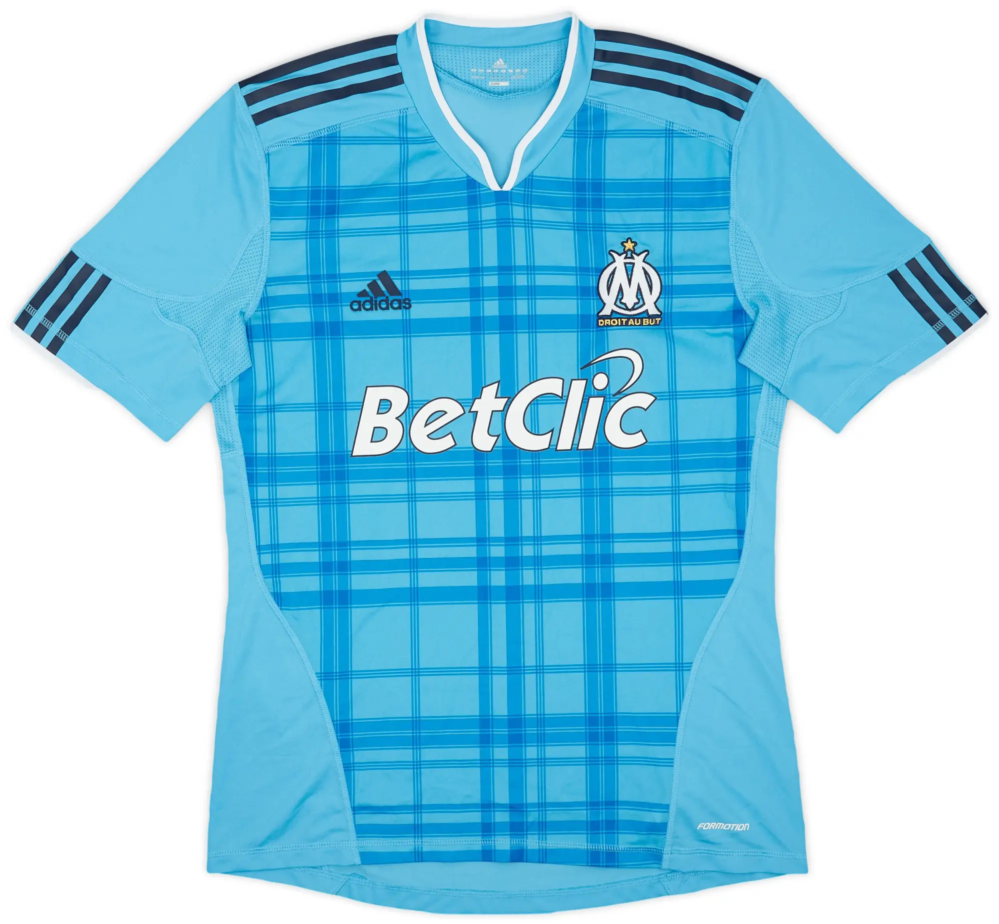 adidas 2010-11 Olympique Marseille Aurthentic Away Shirt - 9/10 - (L)