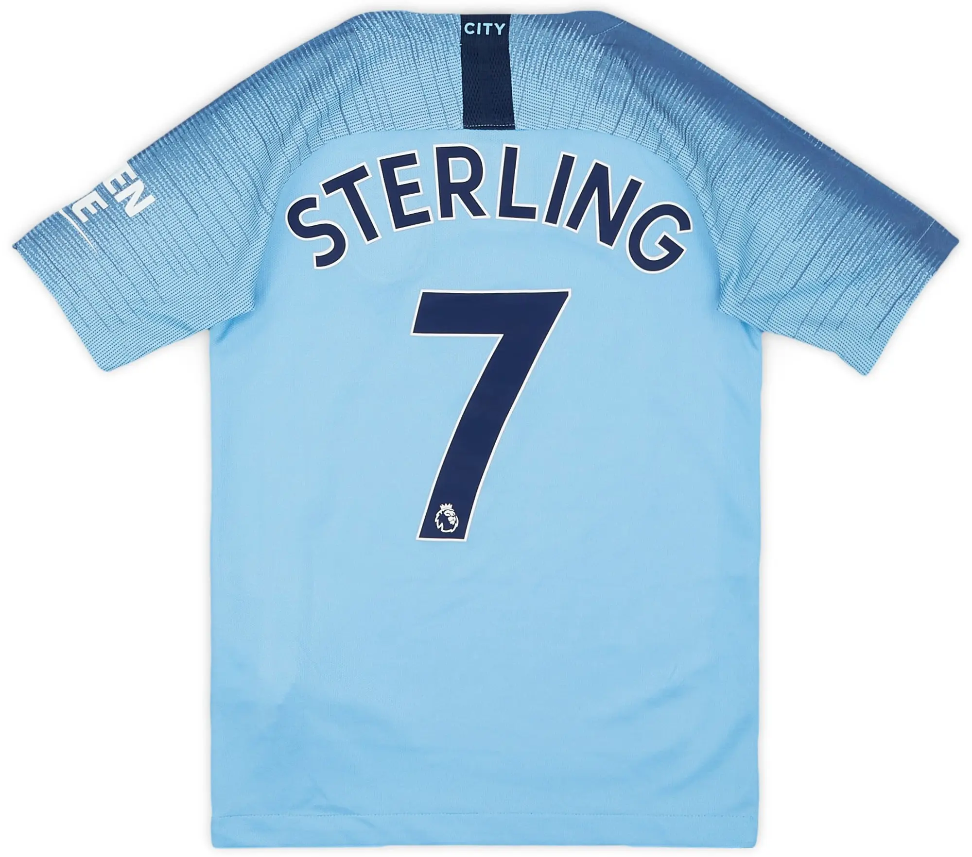 Nike 2018-19 Manchester City Home Shirt Sterling #7 - 9/10 - (S.Boys)