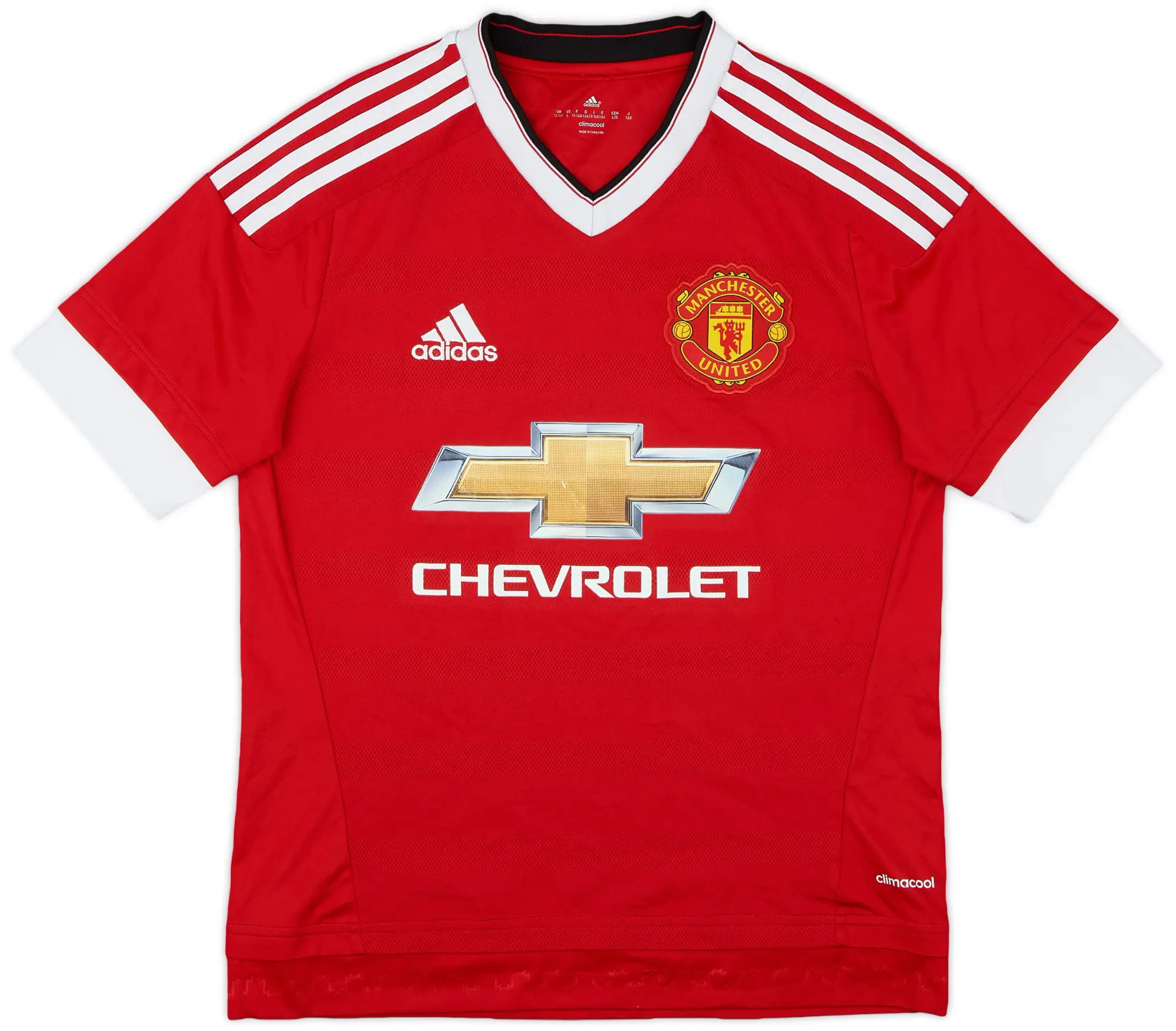 adidas 2015-16 Manchester United Home Shirt - 7/10 - (L.Boys)